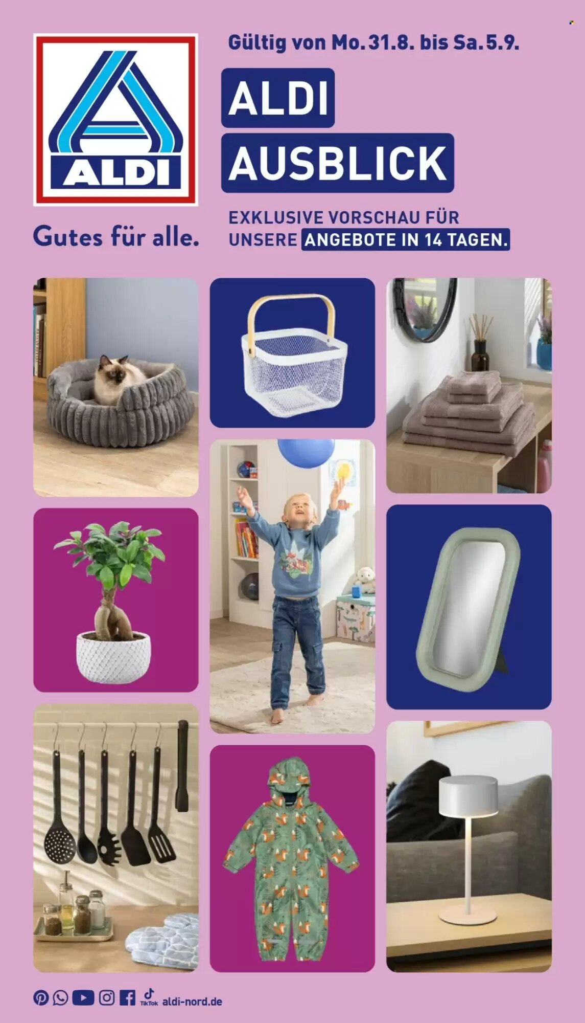 Aldi Nord Prospekt (ab 31.08.2026) zum Blättern - Seite 1