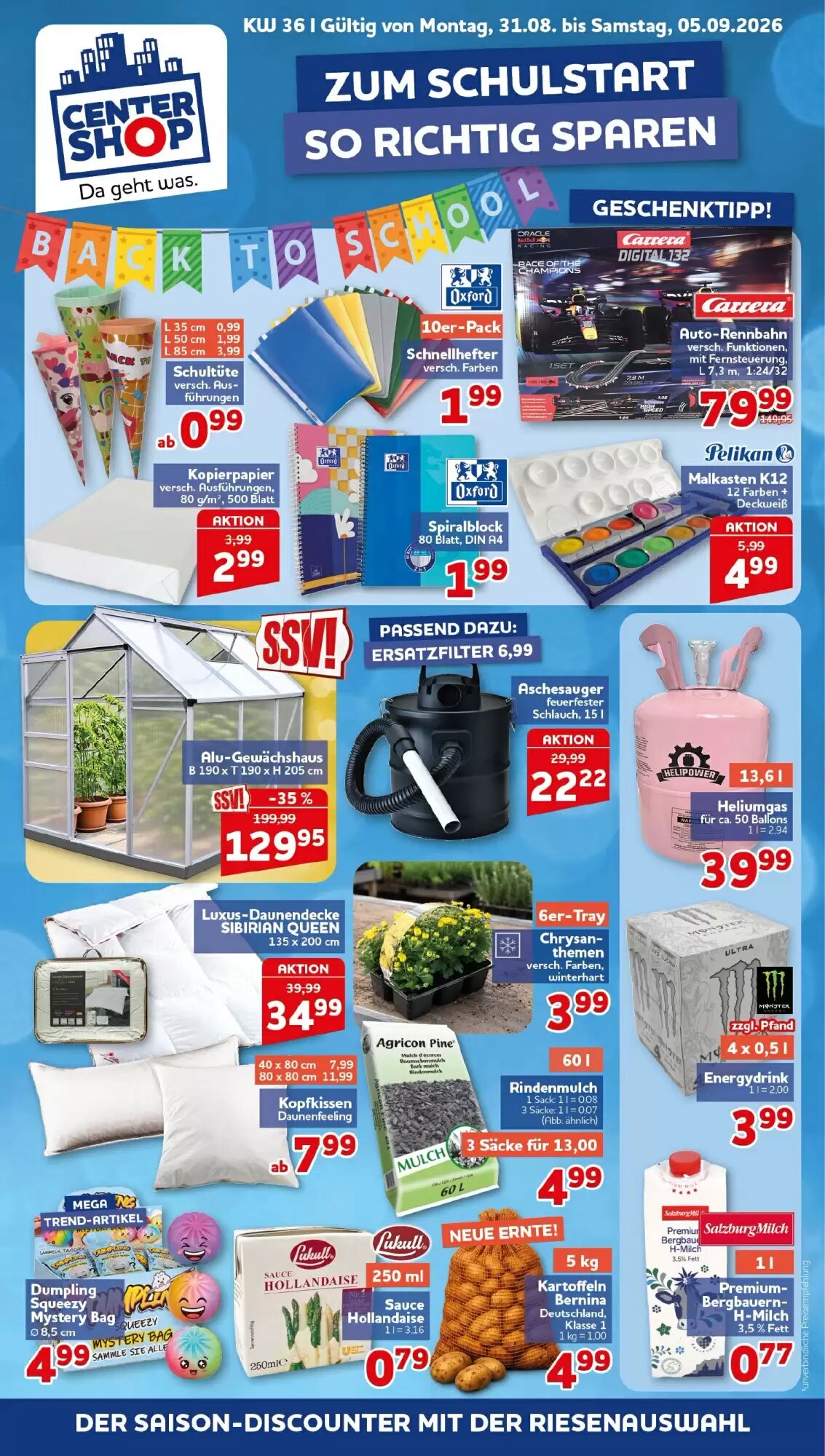 CENTERSHOP Prospekt (ab 31.08.2026) zum Blättern - Seite 1