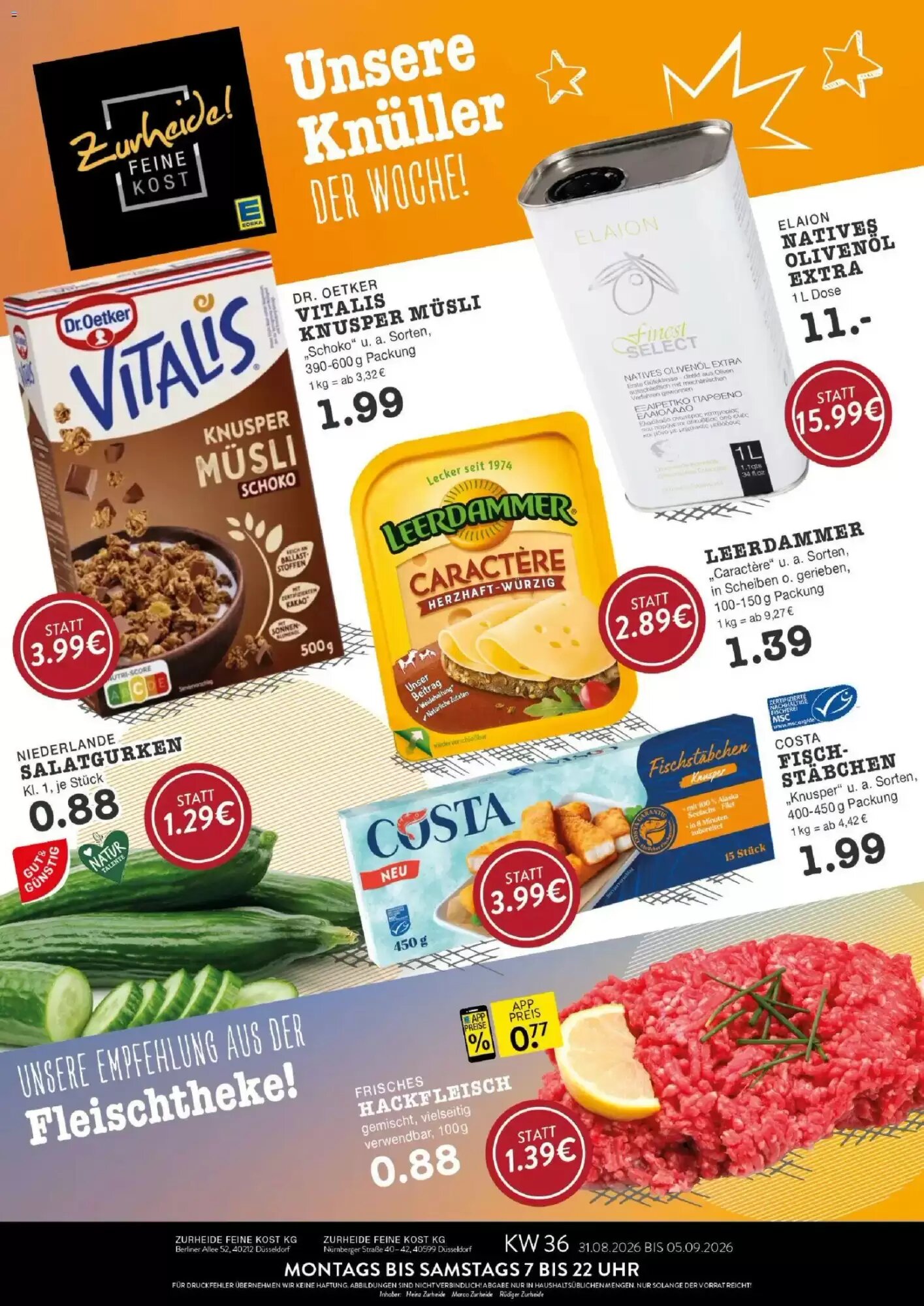 Edeka Zurheide Prospekt (ab 31.08.2026) zum Blättern - Seite 1