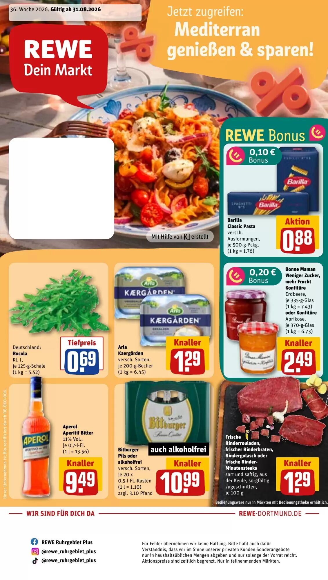 REWE Kaufpark Prospekt (ab 31.08.2026) zum Blättern - Seite 1