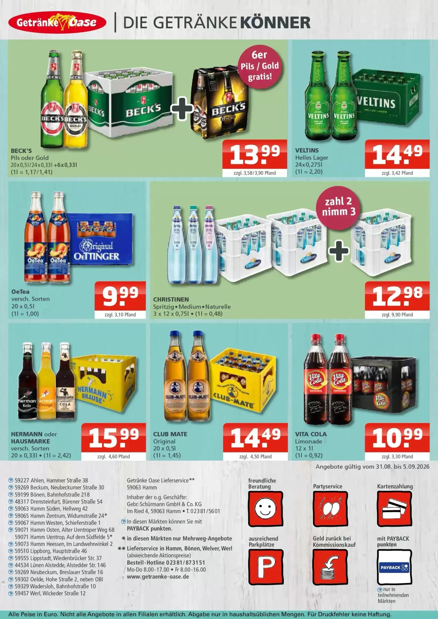 Getränke Oase Prospekt (ab 31.08.2026) zum Blättern - Seite 4