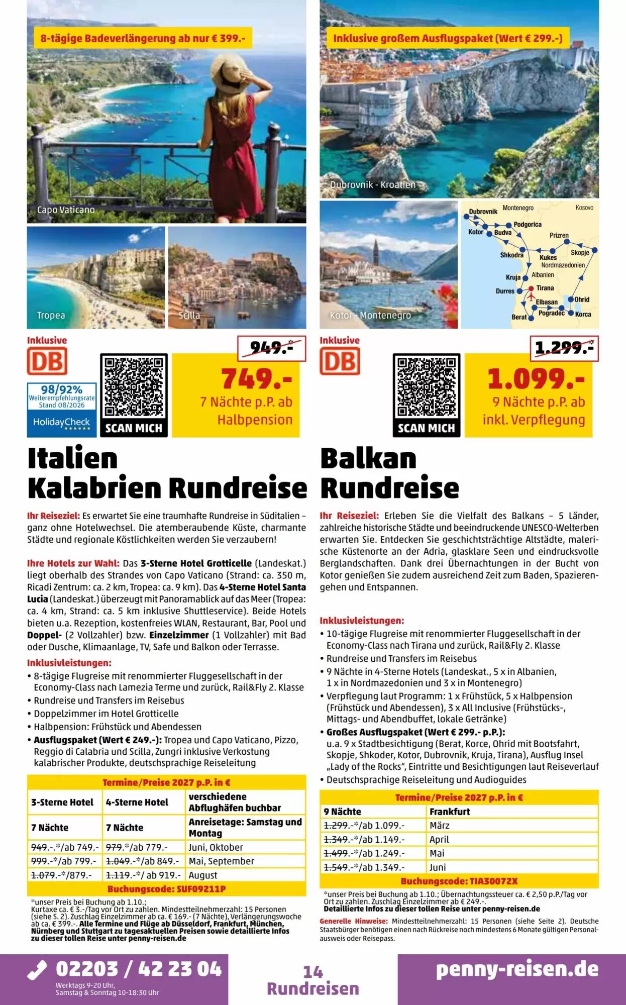 Penny Reisen Prospekt (ab 01.09.2026) zum Blättern - Seite 14