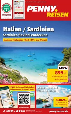 Penny Reisen Prospekt (ab 01.09.2026) zum Blättern