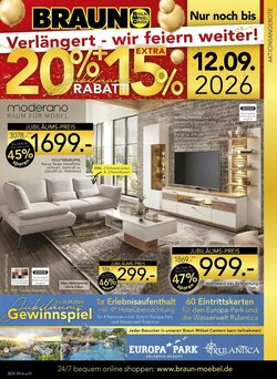 Möbel Braun Prospekt (ab 01.09.2026) zum Blättern