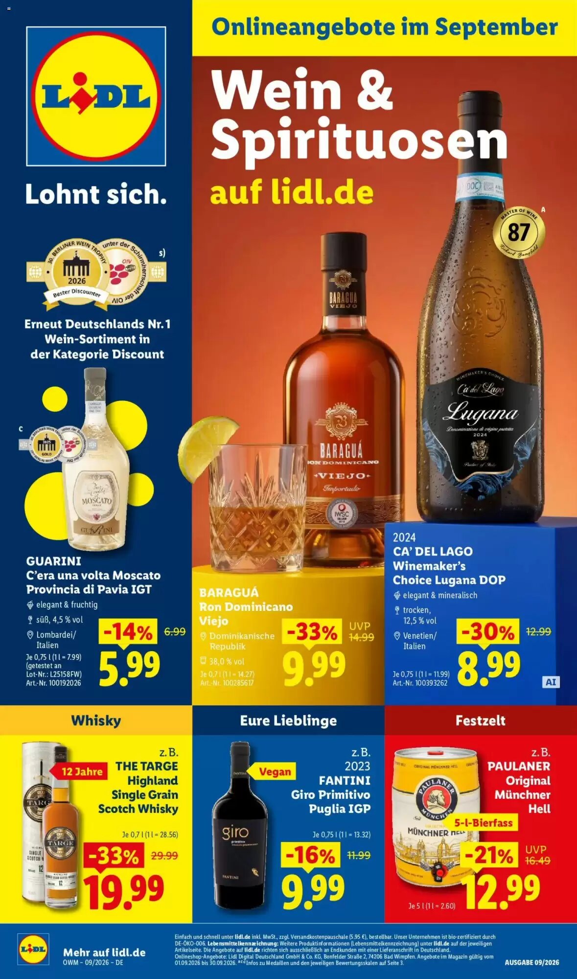 Lidl Prospekt (ab 01.09.2026) zum Blättern - Seite 1