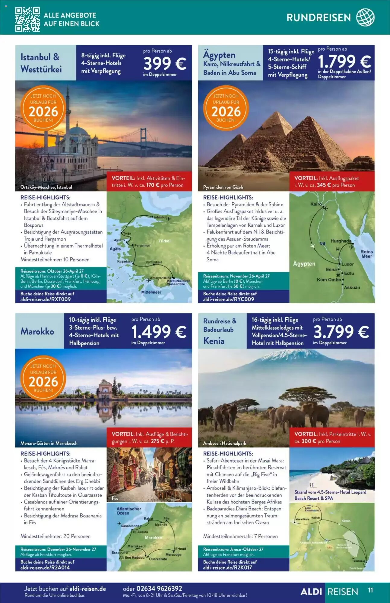 ALDI Nord Reisen Prospekt (ab 01.09.2026) zum Blättern - Seite 11