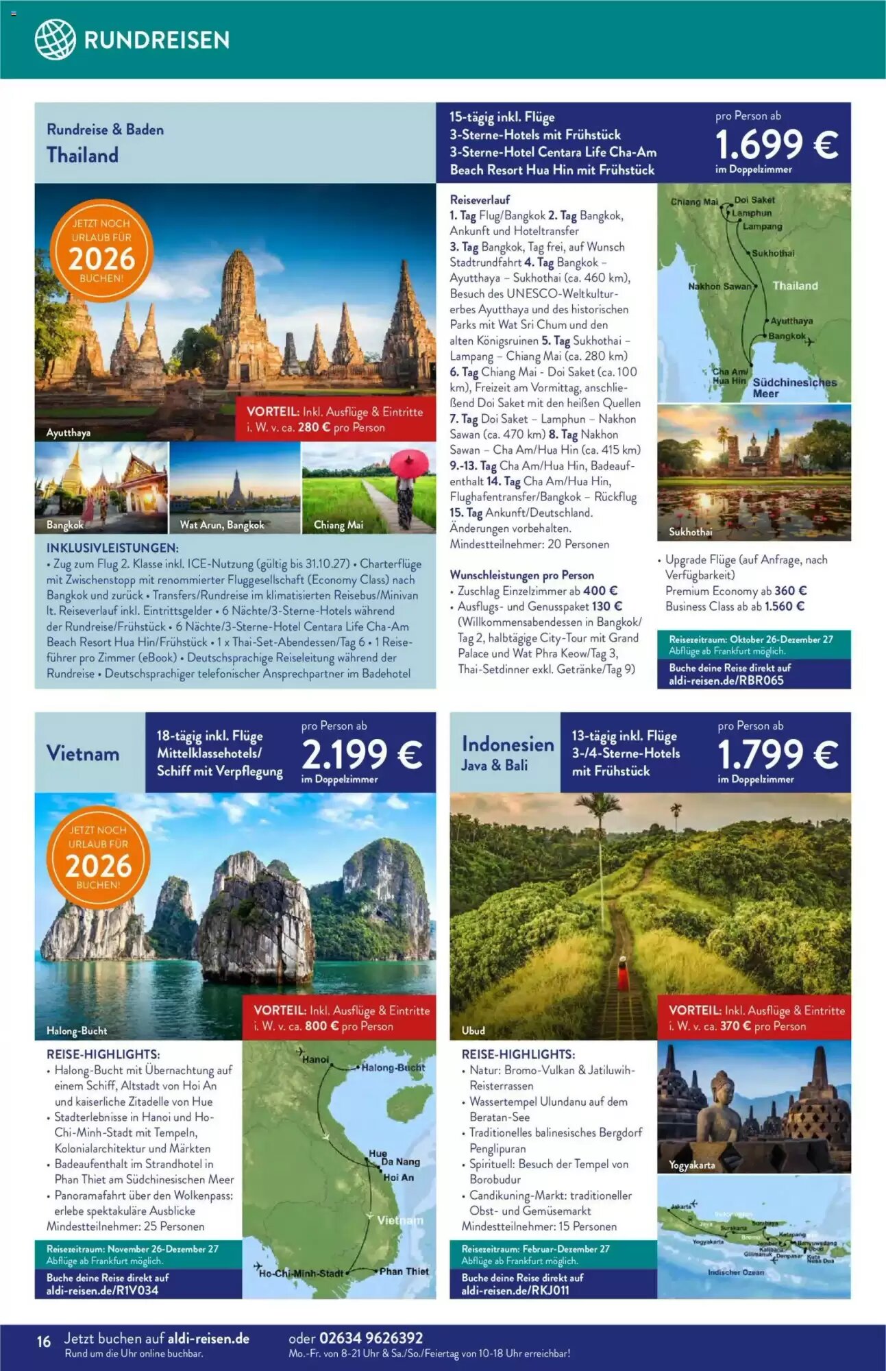 ALDI Nord Reisen Prospekt (ab 01.09.2026) zum Blättern - Seite 16