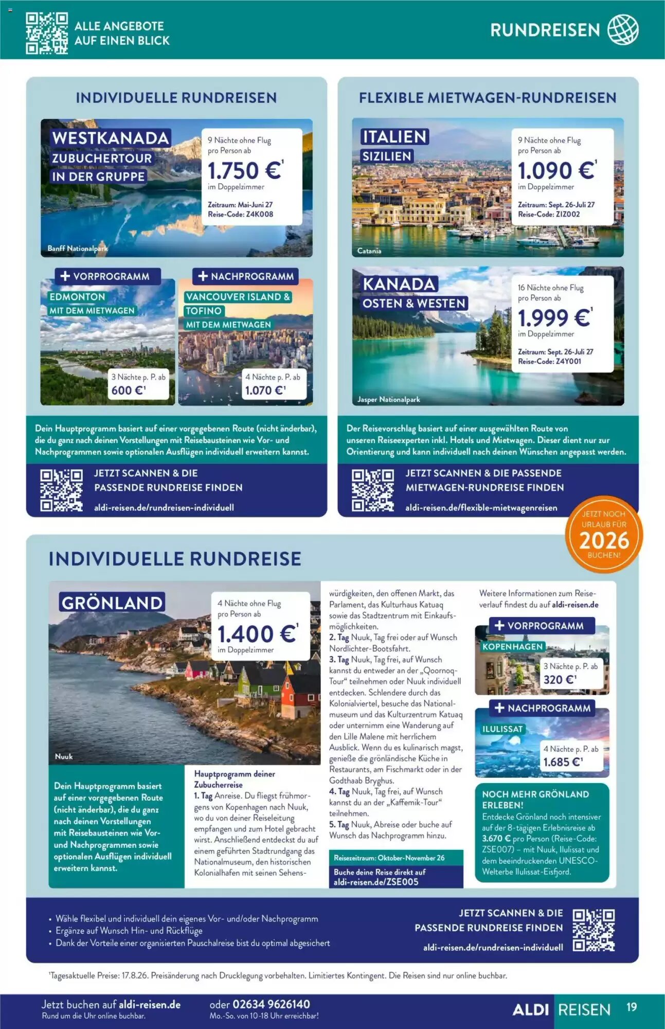 ALDI Nord Reisen Prospekt (ab 01.09.2026) zum Blättern - Seite 19