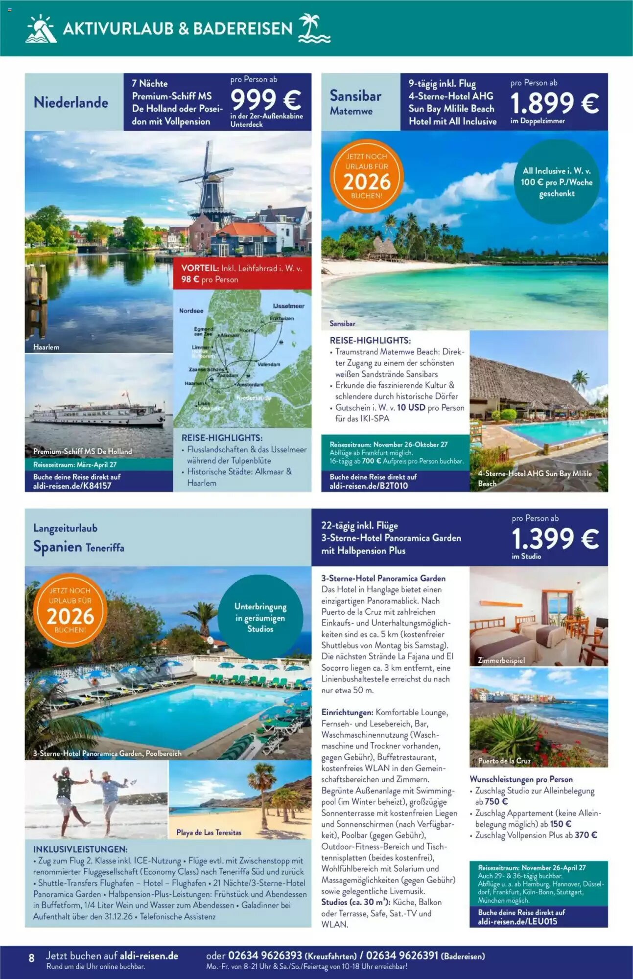 ALDI Nord Reisen Prospekt (ab 01.09.2026) zum Blättern - Seite 8