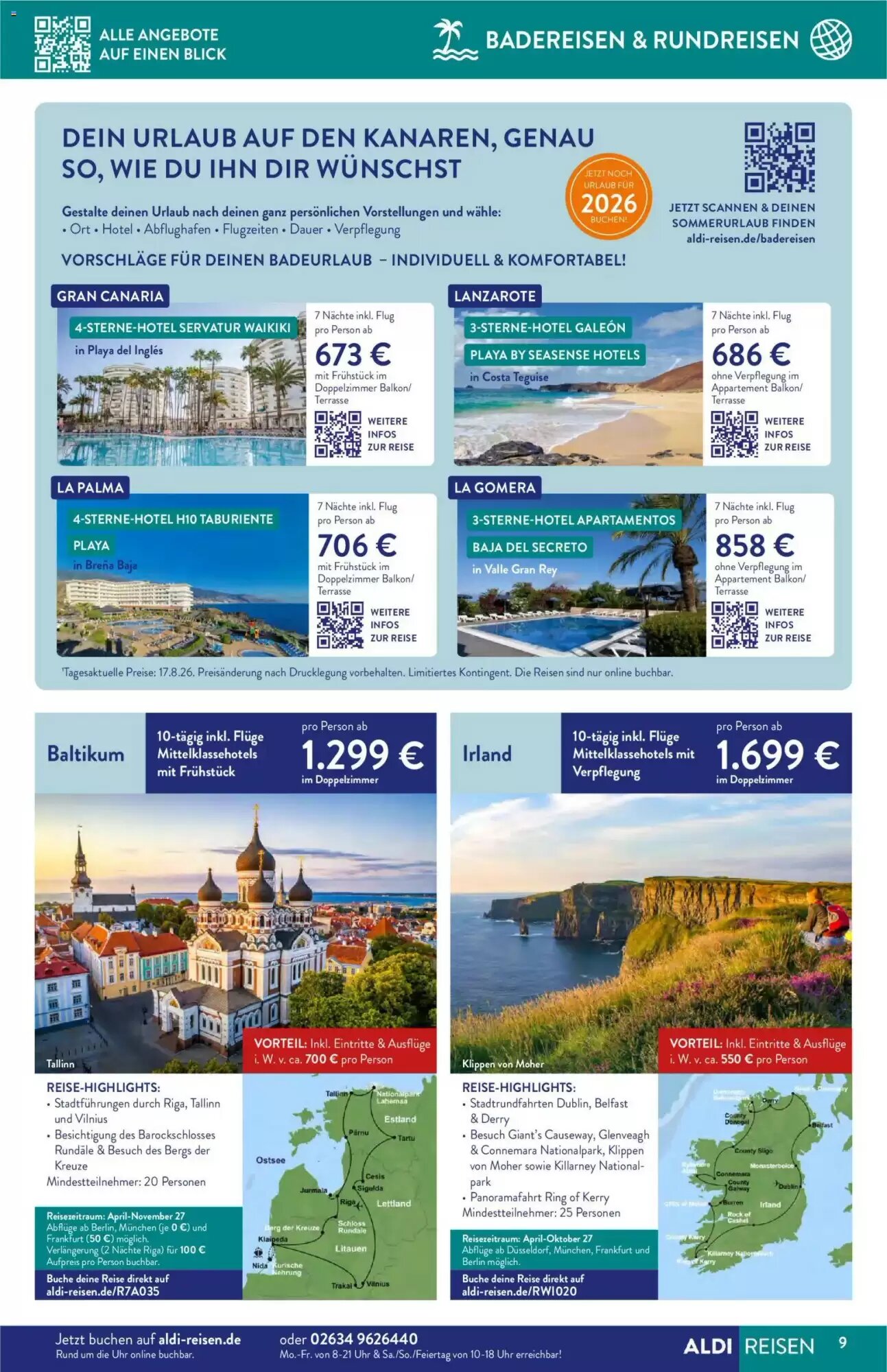 ALDI Nord Reisen Prospekt (ab 01.09.2026) zum Blättern - Seite 9