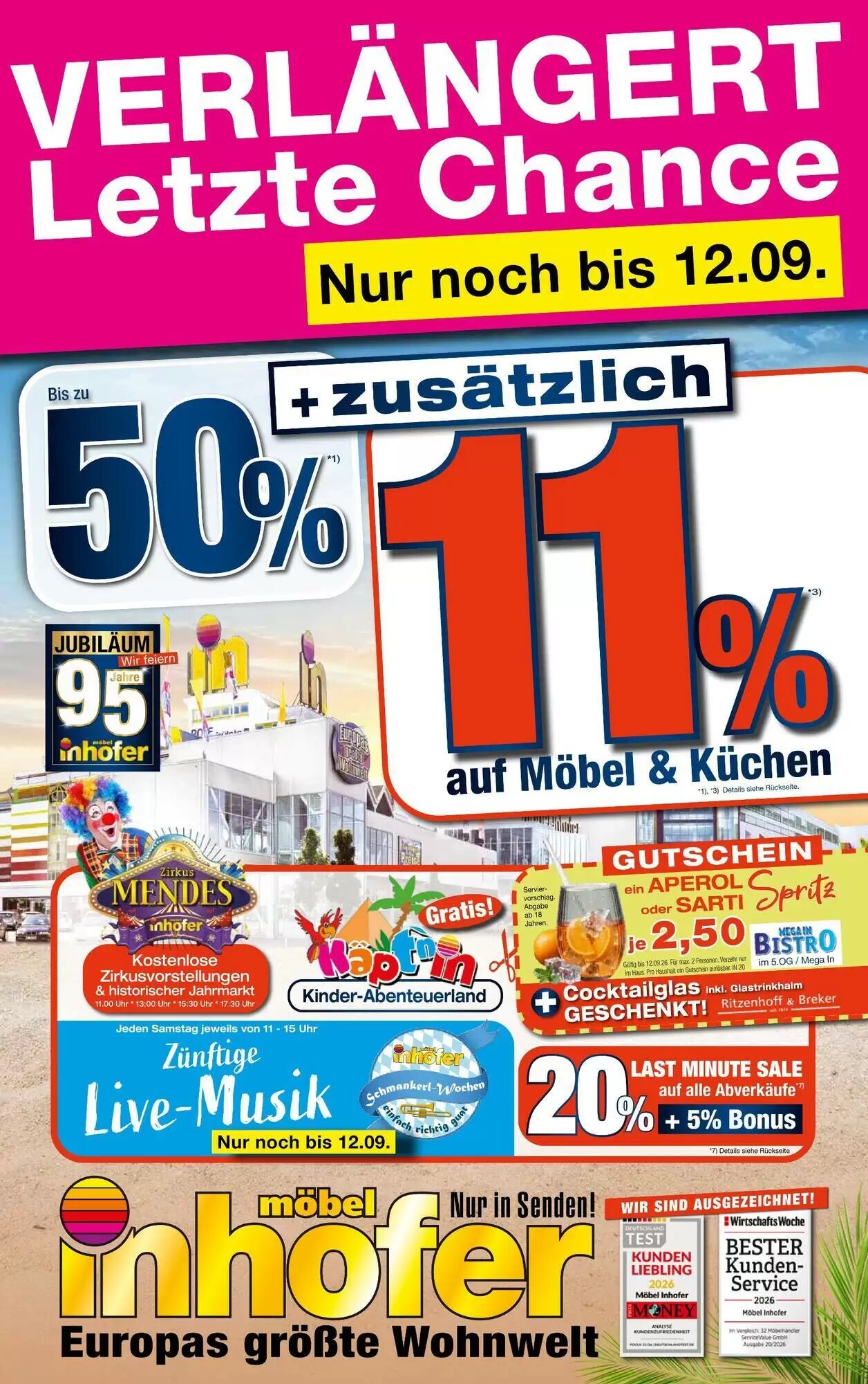 Möbel Inhofer Prospekt (ab 02.09.2026) zum Blättern - Seite 1