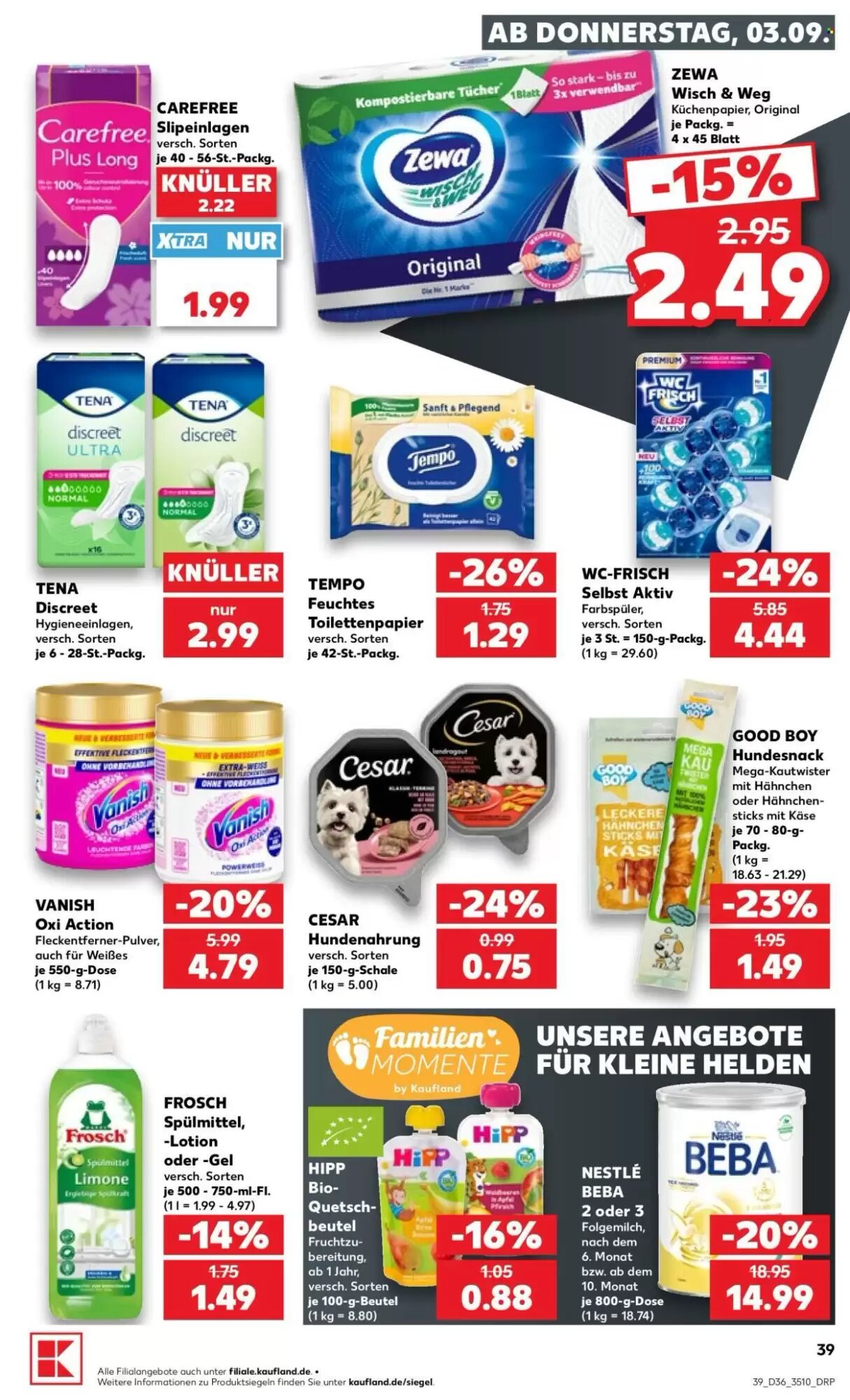 Kaufland Prospekt (ab 03.09.2026) zum Blättern - Seite 39