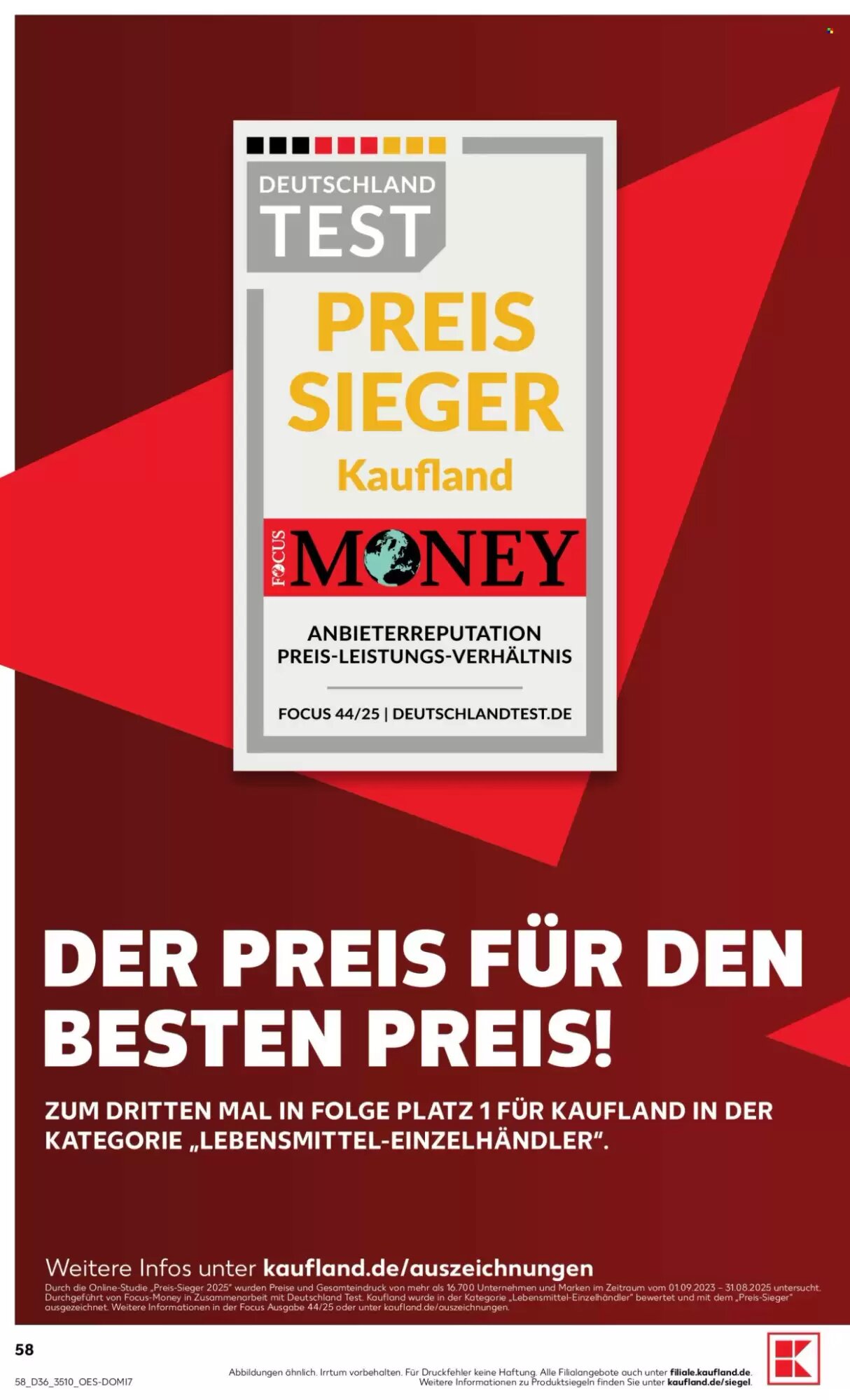 Kaufland Prospekt (ab 03.09.2026) zum Blättern - Seite 58
