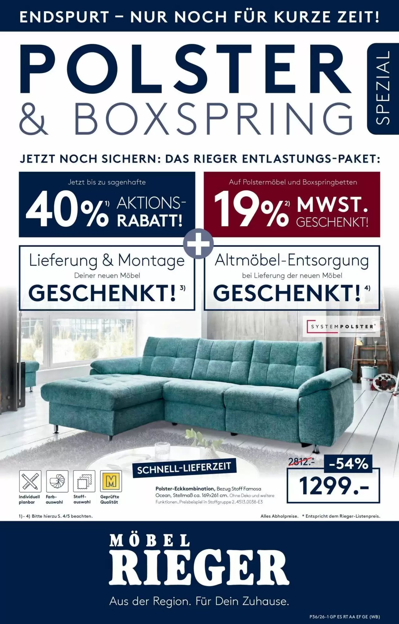 Möbel Rieger Prospekt (ab 03.09.2026) zum Blättern - Seite 1