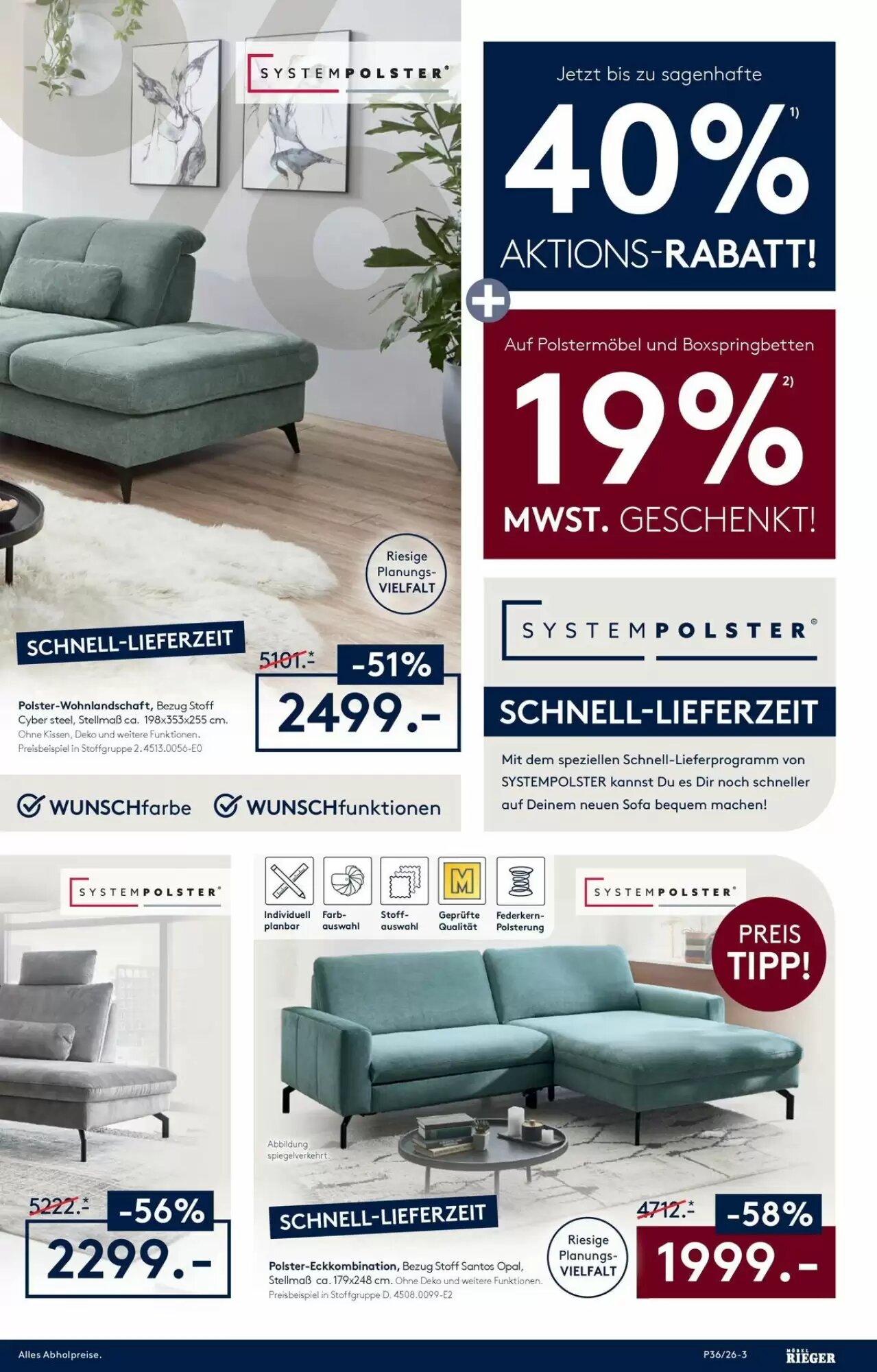 Möbel Rieger Prospekt (ab 03.09.2026) zum Blättern - Seite 3