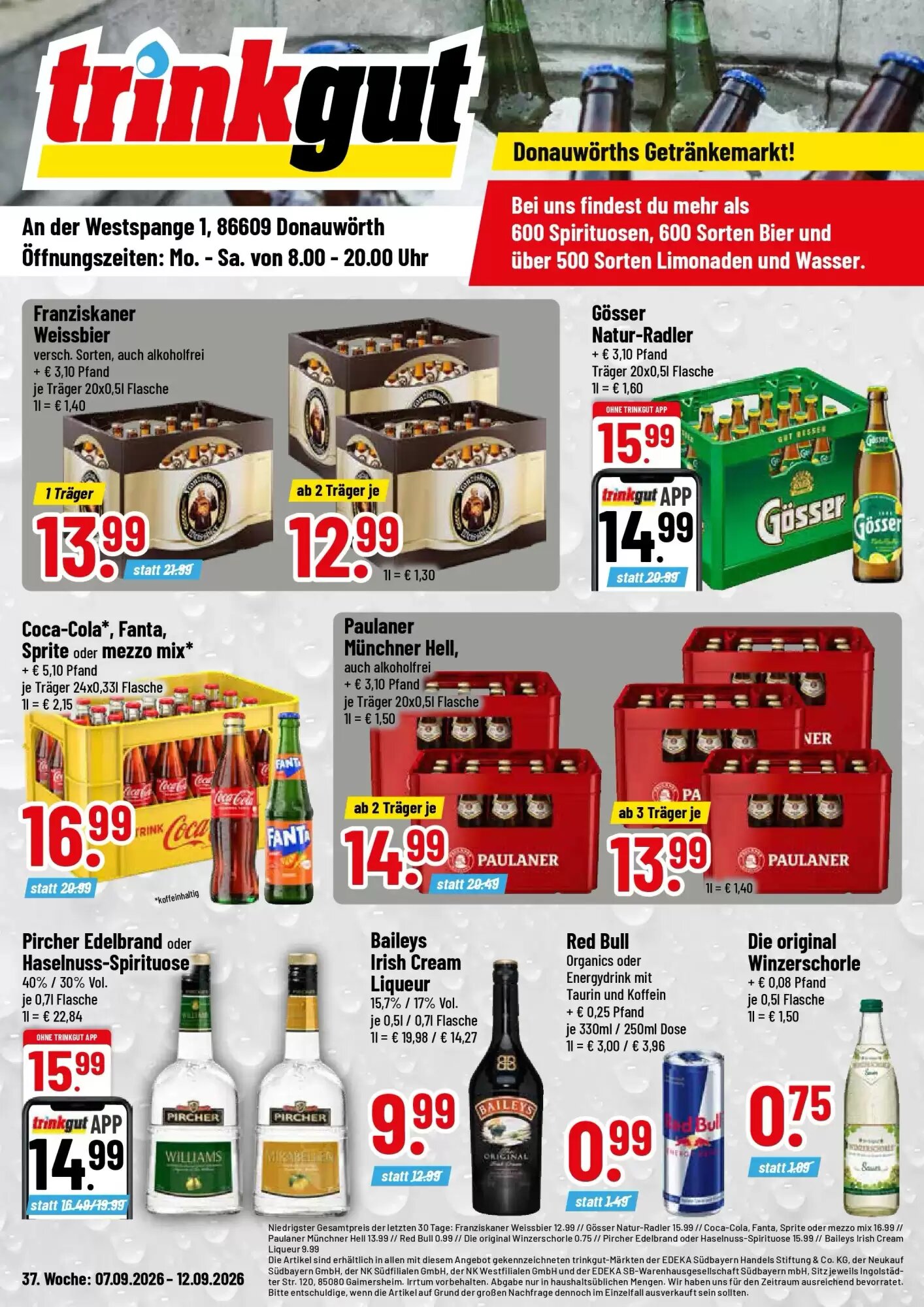 trinkgut Prospekt (ab 06.09.2026) zum Blättern - Seite 1