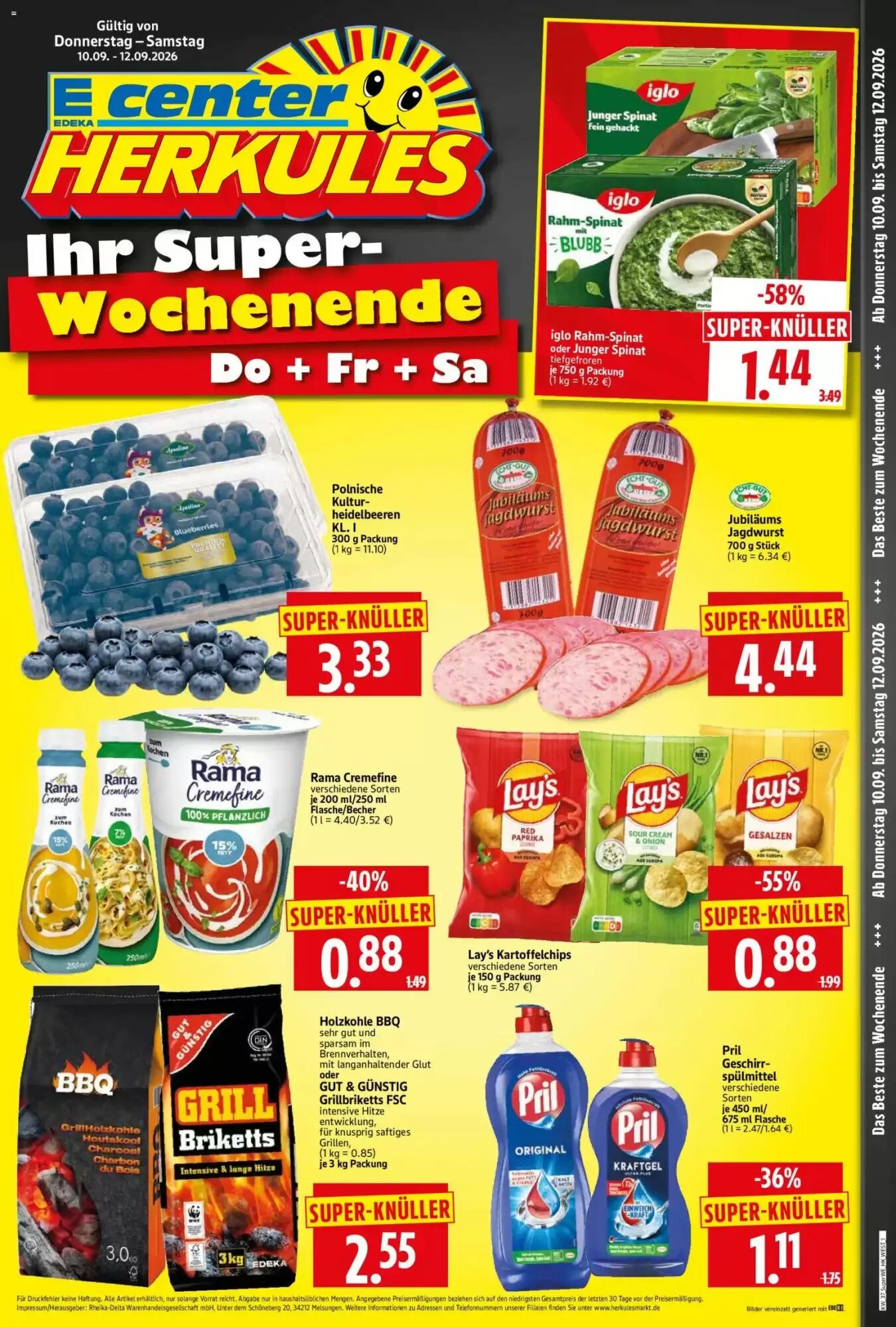 Edeka Herkules Prospekt (ab 10.09.2026) zum Blättern - Seite 1