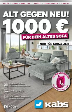 Kabs Polsterwelt Prospekt (ab 11.09.2026) zum Blättern