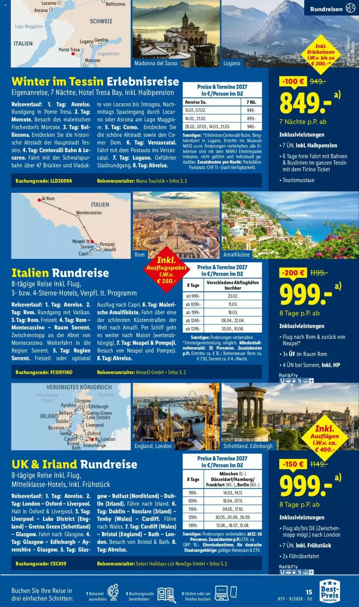 Lidl Reisen Prospekt (ab 12.09.2026) zum Blättern - Seite 15
