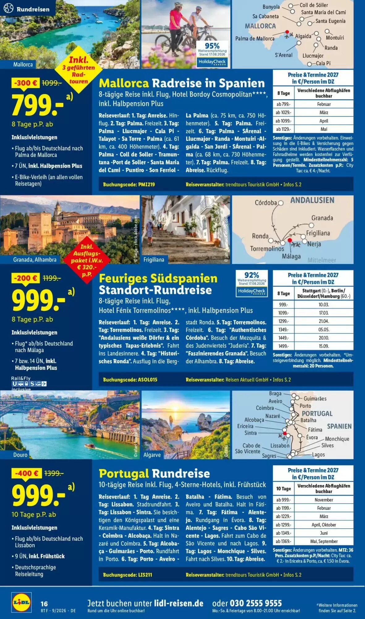 Lidl Reisen Prospekt (ab 12.09.2026) zum Blättern - Seite 16