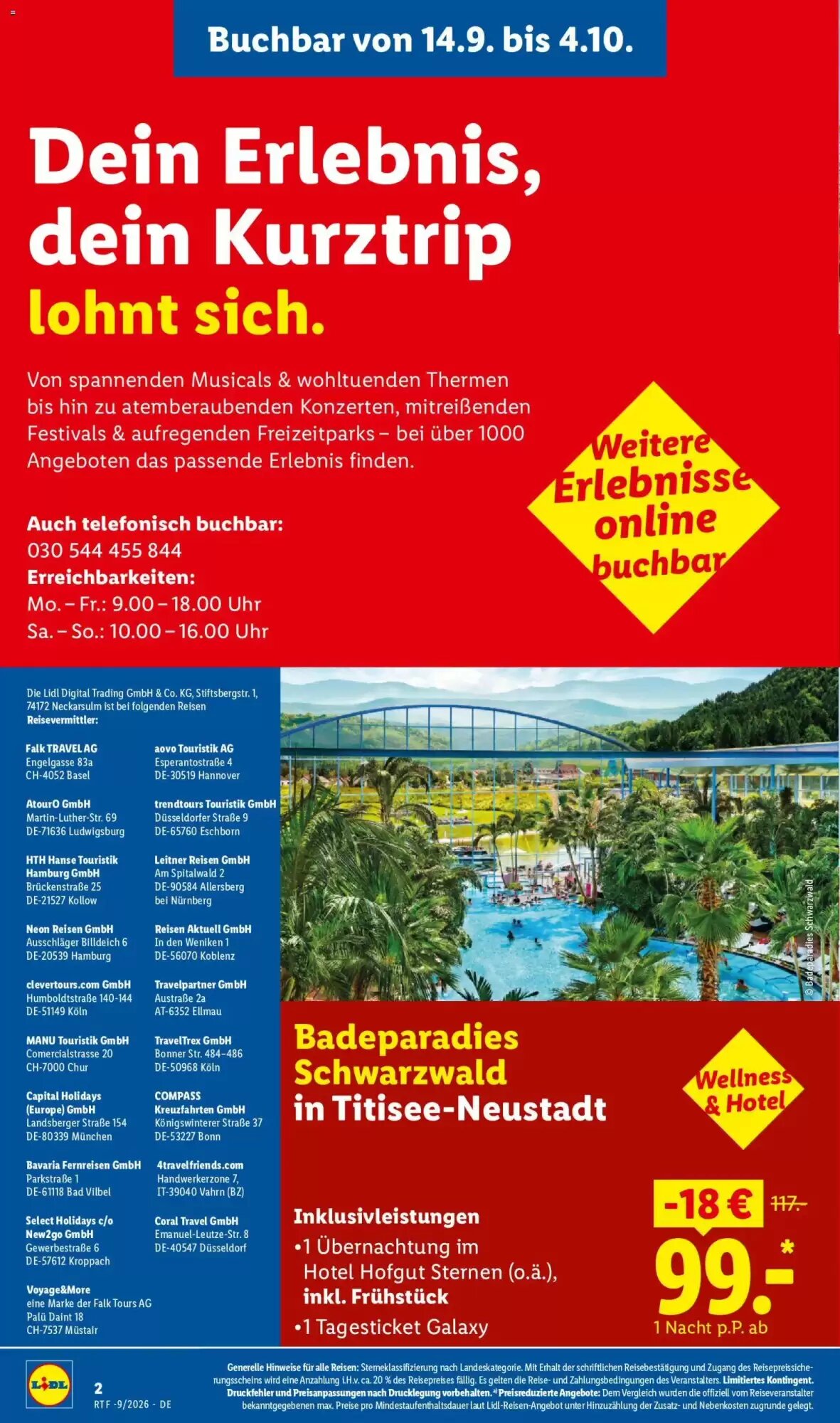 Lidl Reisen Prospekt (ab 12.09.2026) zum Blättern - Seite 2