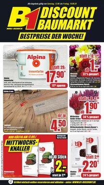 B1 Discount Baumarkt Prospekt (ab 12.09.2026) zum Blättern