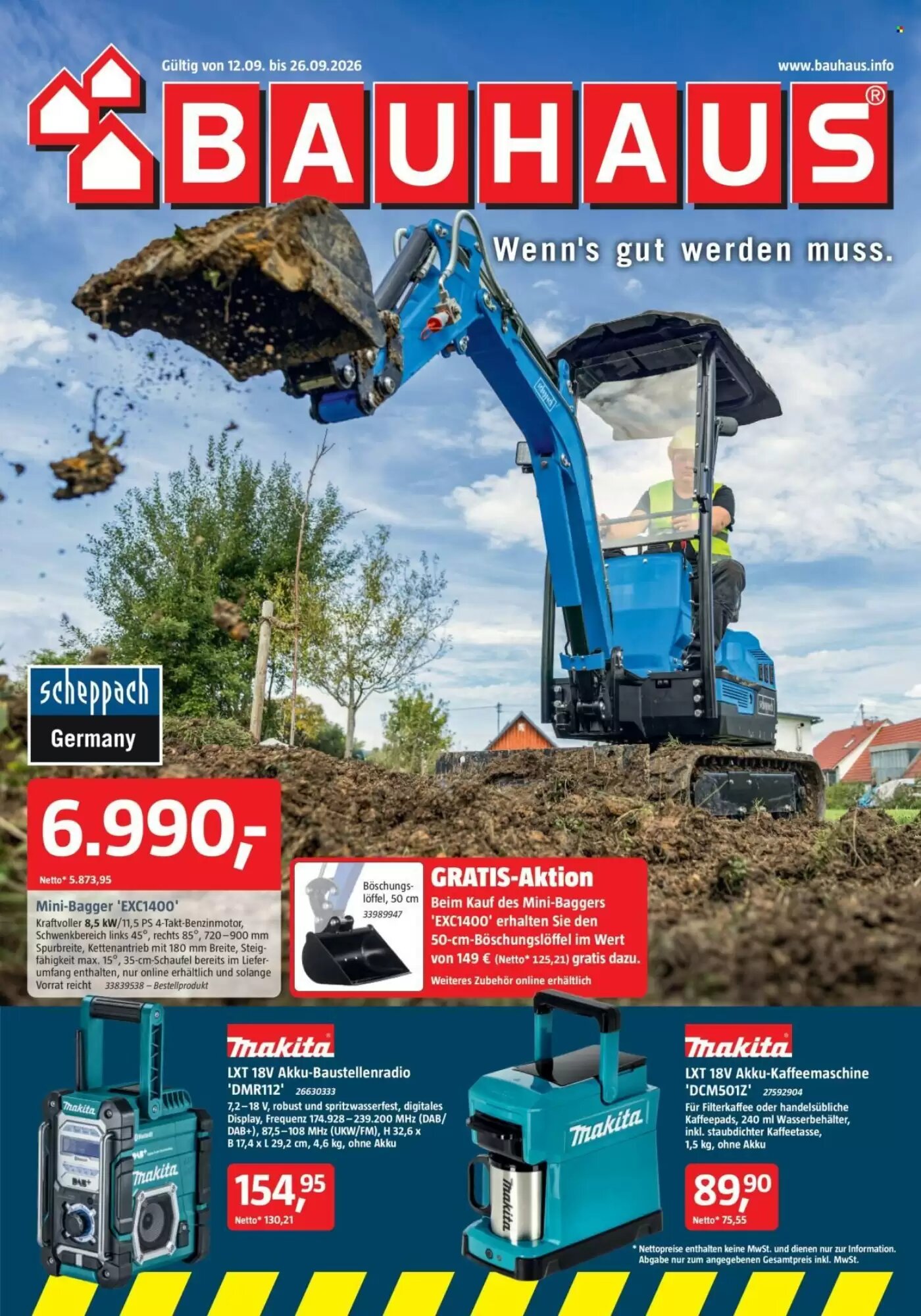 Bauhaus Prospekt (ab 12.09.2026) zum Blättern - Seite 1