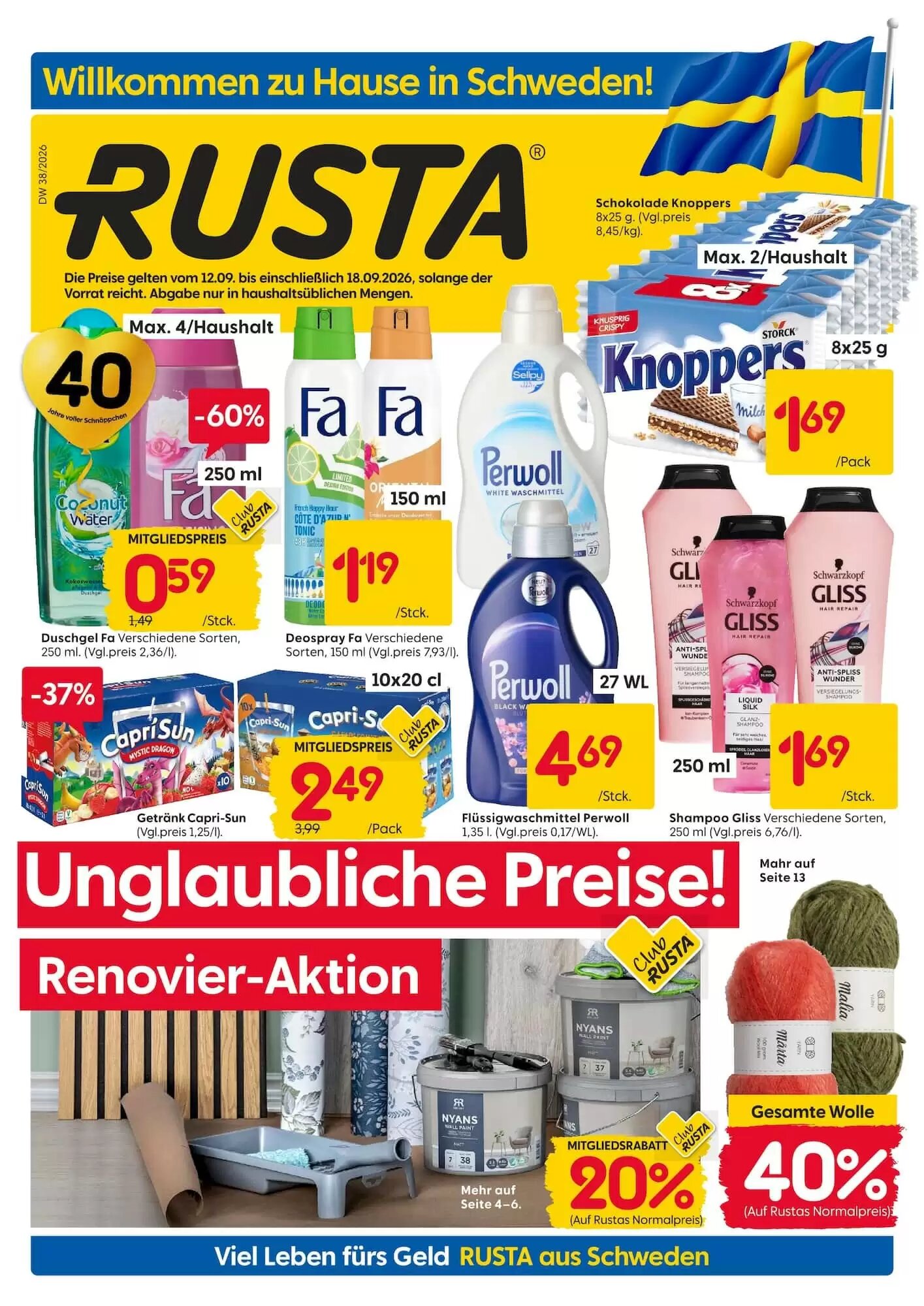 Rusta Prospekt (ab 12.09.2026) zum Blättern - Seite 1