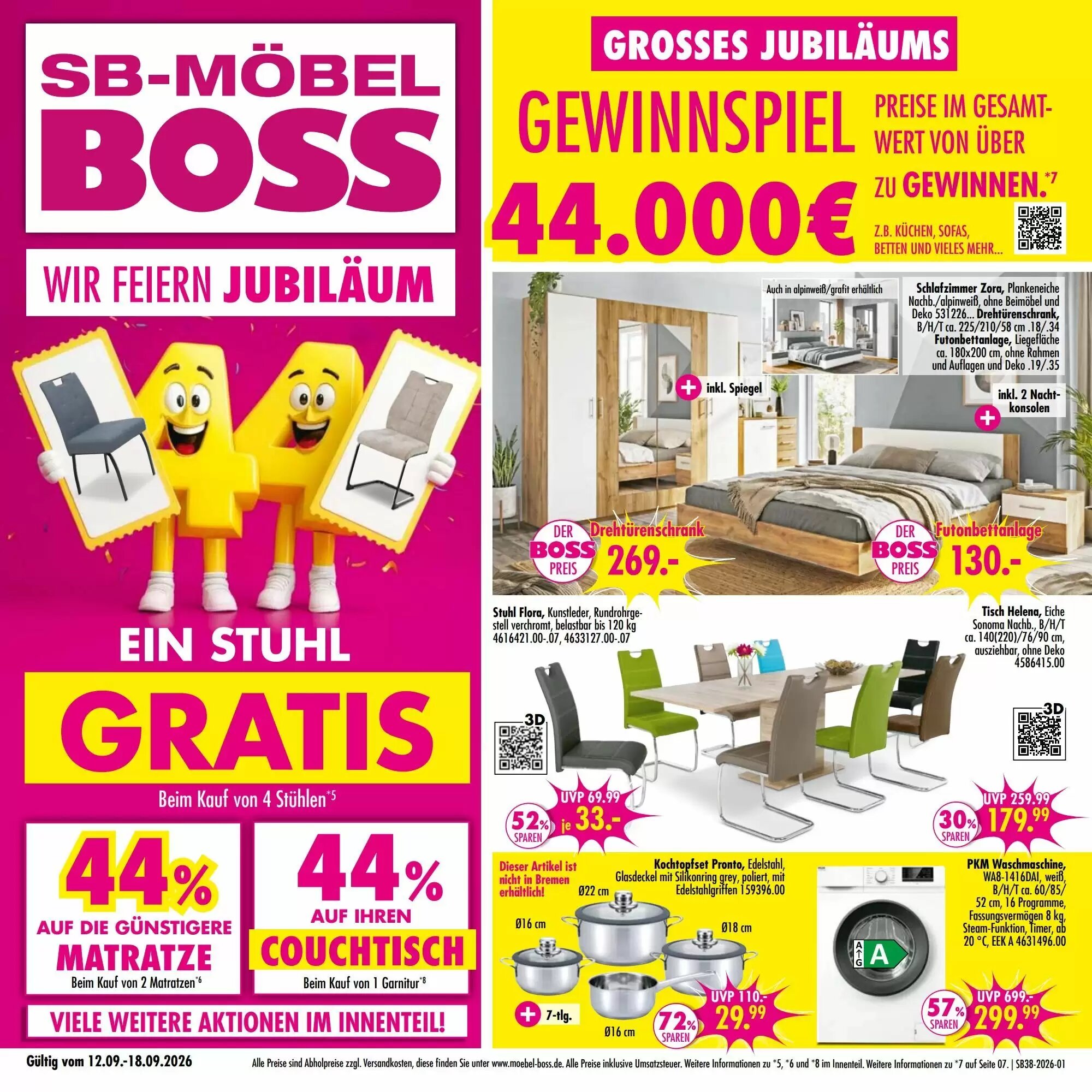 Möbel Boss Prospekt (ab 12.09.2026) zum Blättern - Seite 1