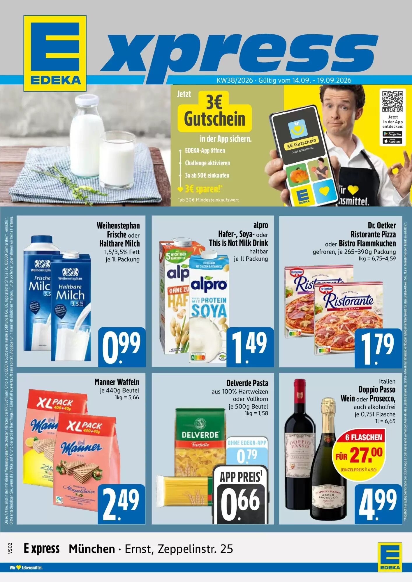 Edeka Xpress Prospekt (ab 13.09.2026) zum Blättern - Seite 1