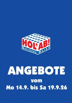 Hol'ab Getränkemarkt Prospekt (ab 14.09.2026) zum Blättern