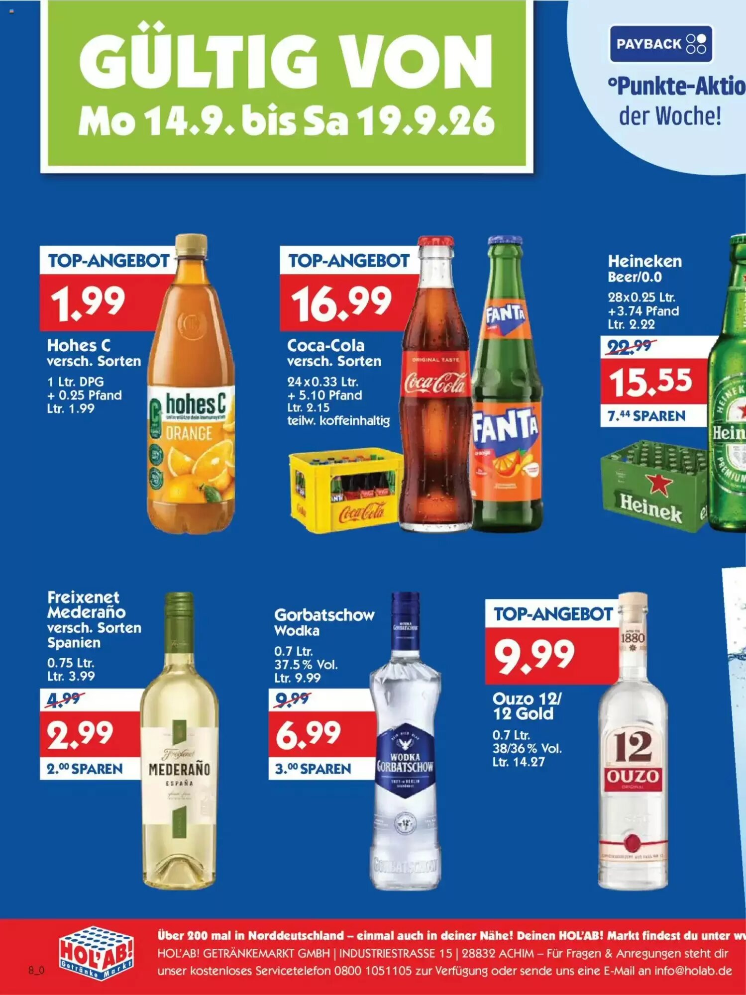 Hol'ab Getränkemarkt Prospekt (ab 14.09.2026) zum Blättern - Seite 2