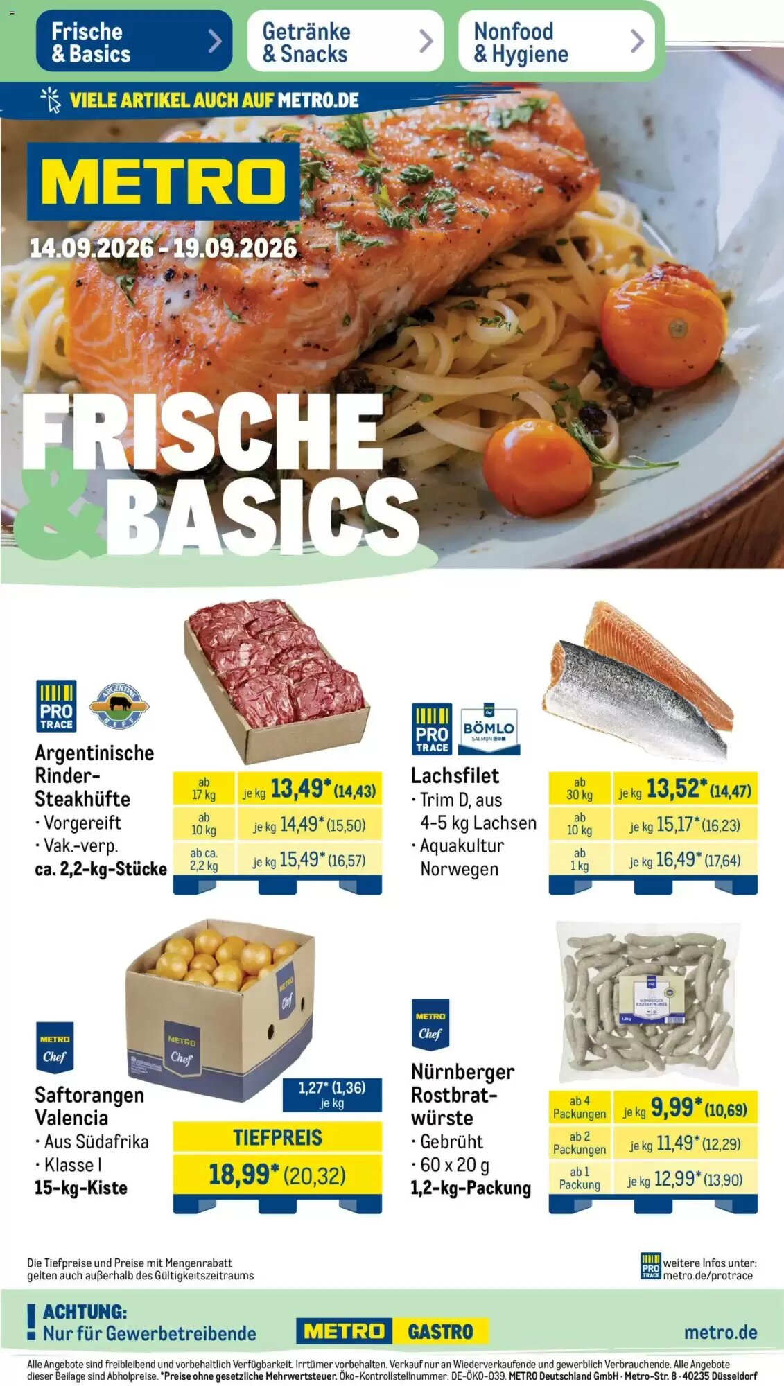 METRO Prospekt (ab 14.09.2026) zum Blättern - Seite 1