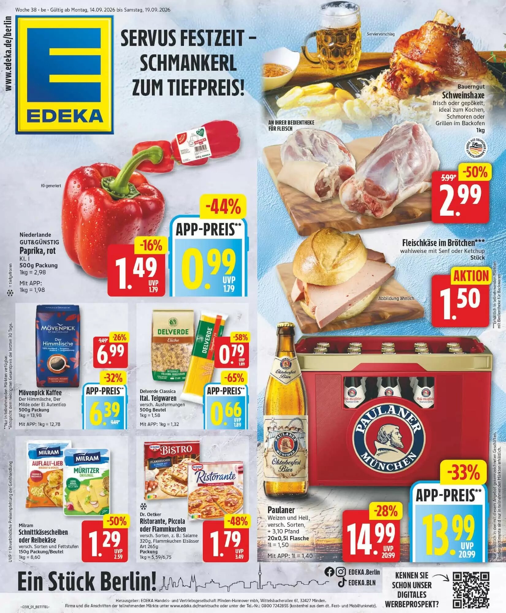 Edeka Prospekt (ab 14.09.2026) zum Blättern - Seite 1
