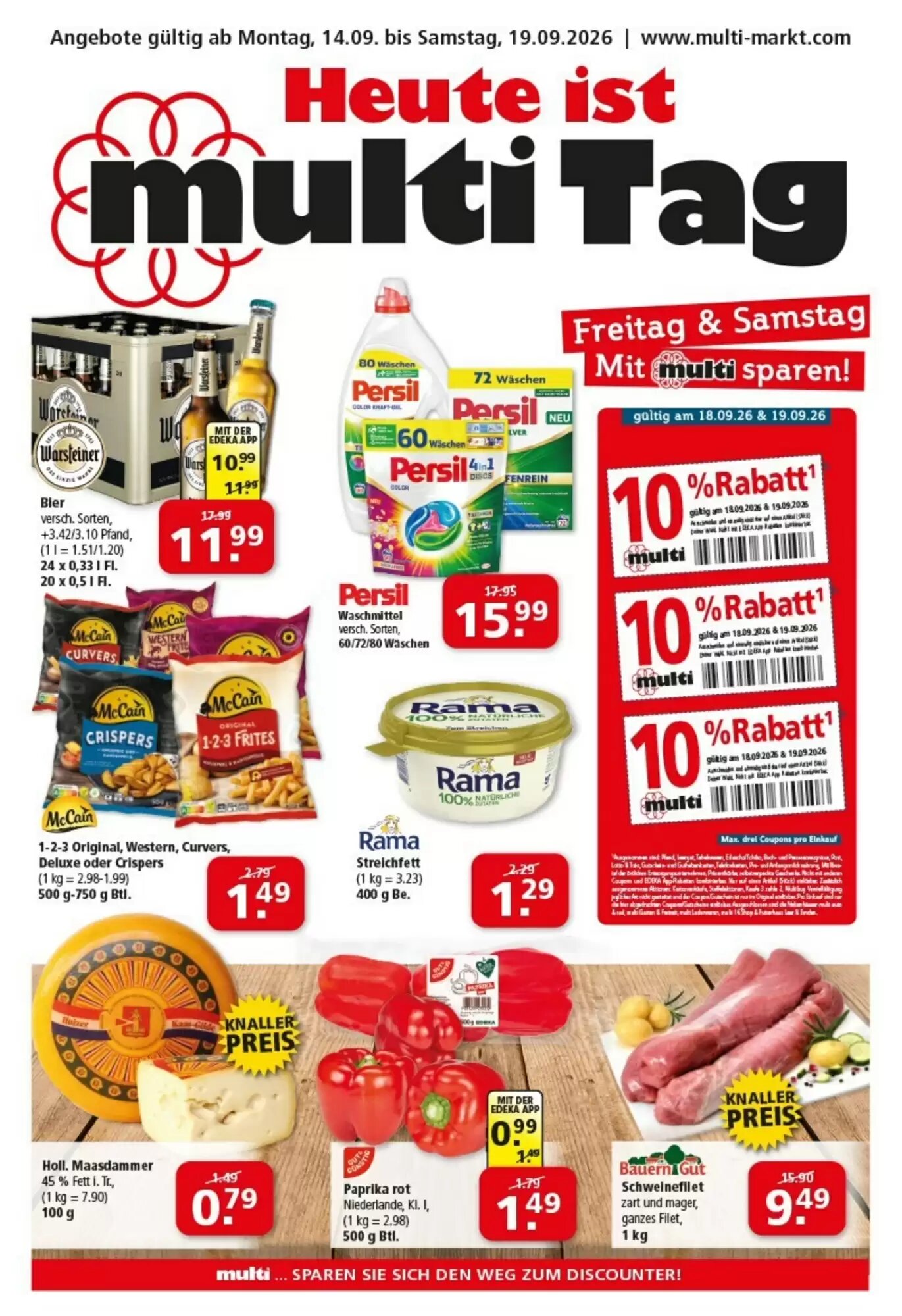 Multi Markt Prospekt (ab 14.09.2026) zum Blättern - Seite 1