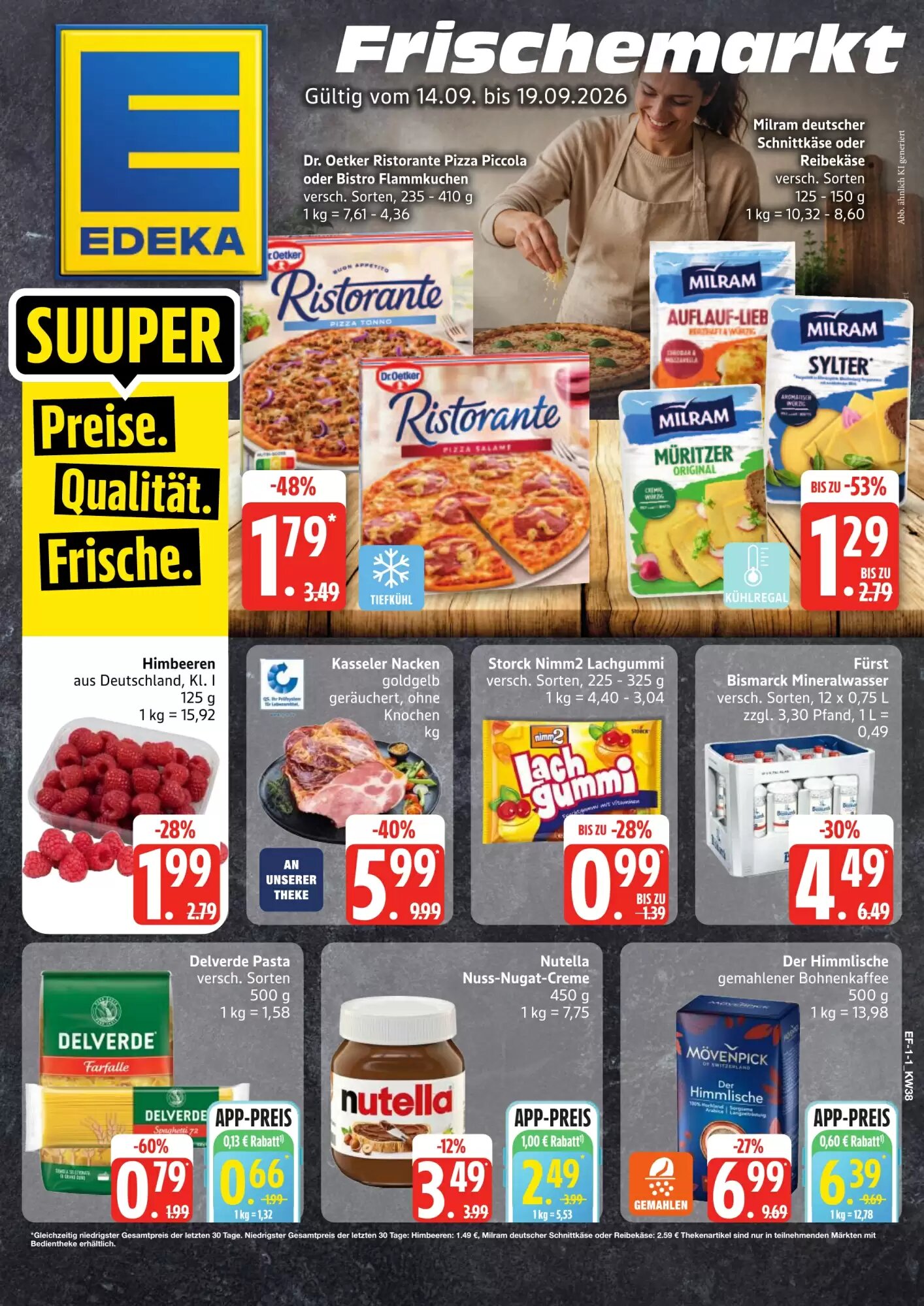 Edeka Frischemarkt Prospekt (ab 14.09.2026) zum Blättern - Seite 1