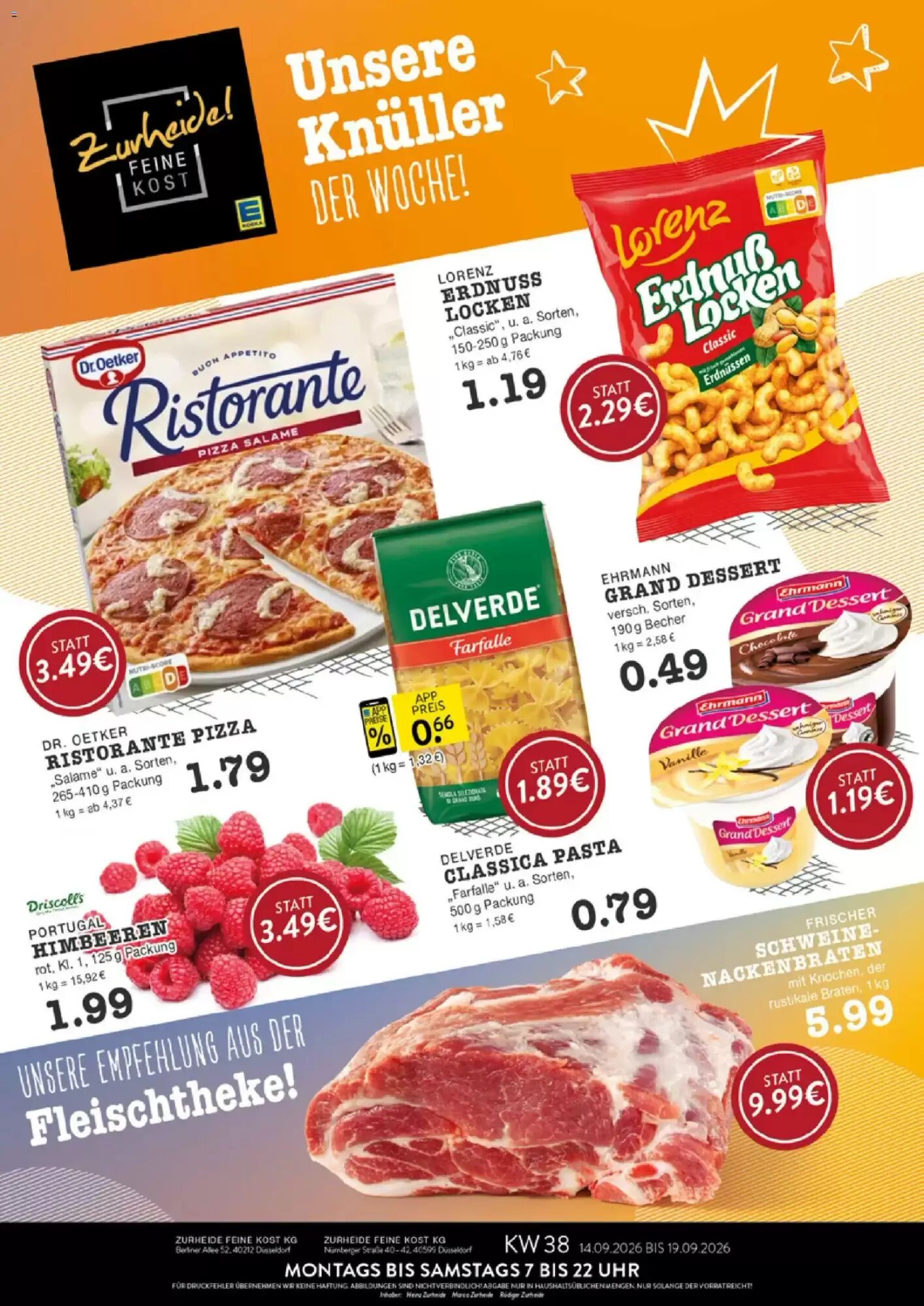 Edeka Zurheide Prospekt (ab 14.09.2026) zum Blättern - Seite 1