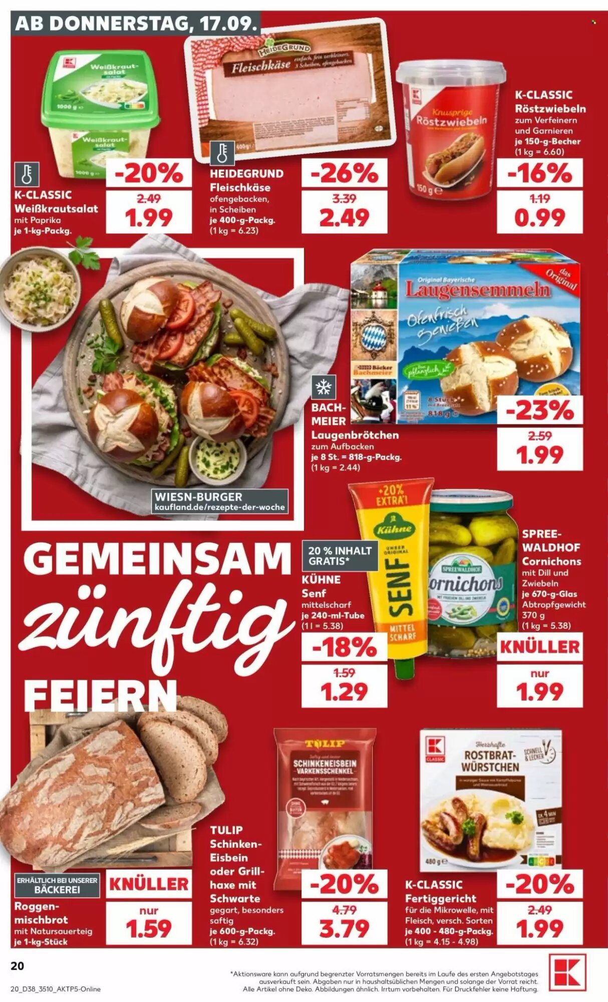 Kaufland Prospekt (ab 17.09.2026) zum Blättern - Seite 20