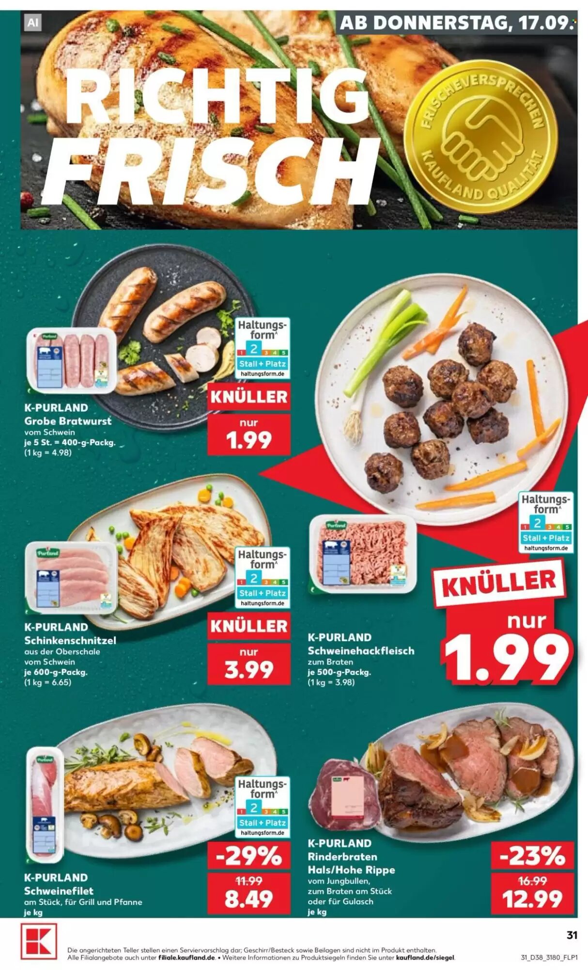 Kaufland Prospekt (ab 17.09.2026) zum Blättern - Seite 31