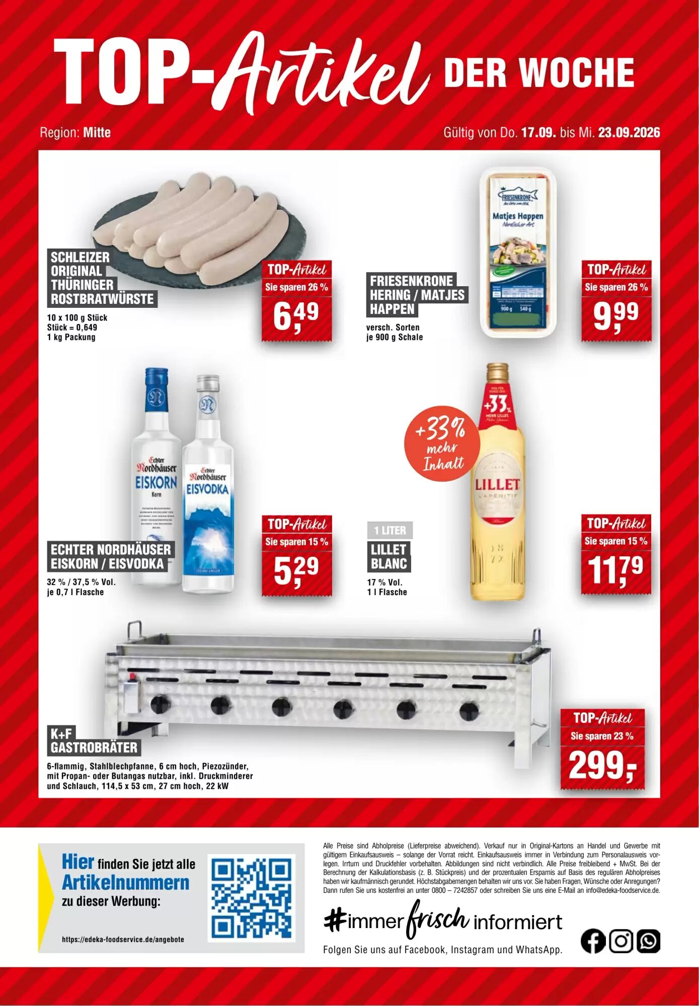 EDEKA Foodservice Prospekt (ab 17.09.2026) zum Blättern - Seite 14