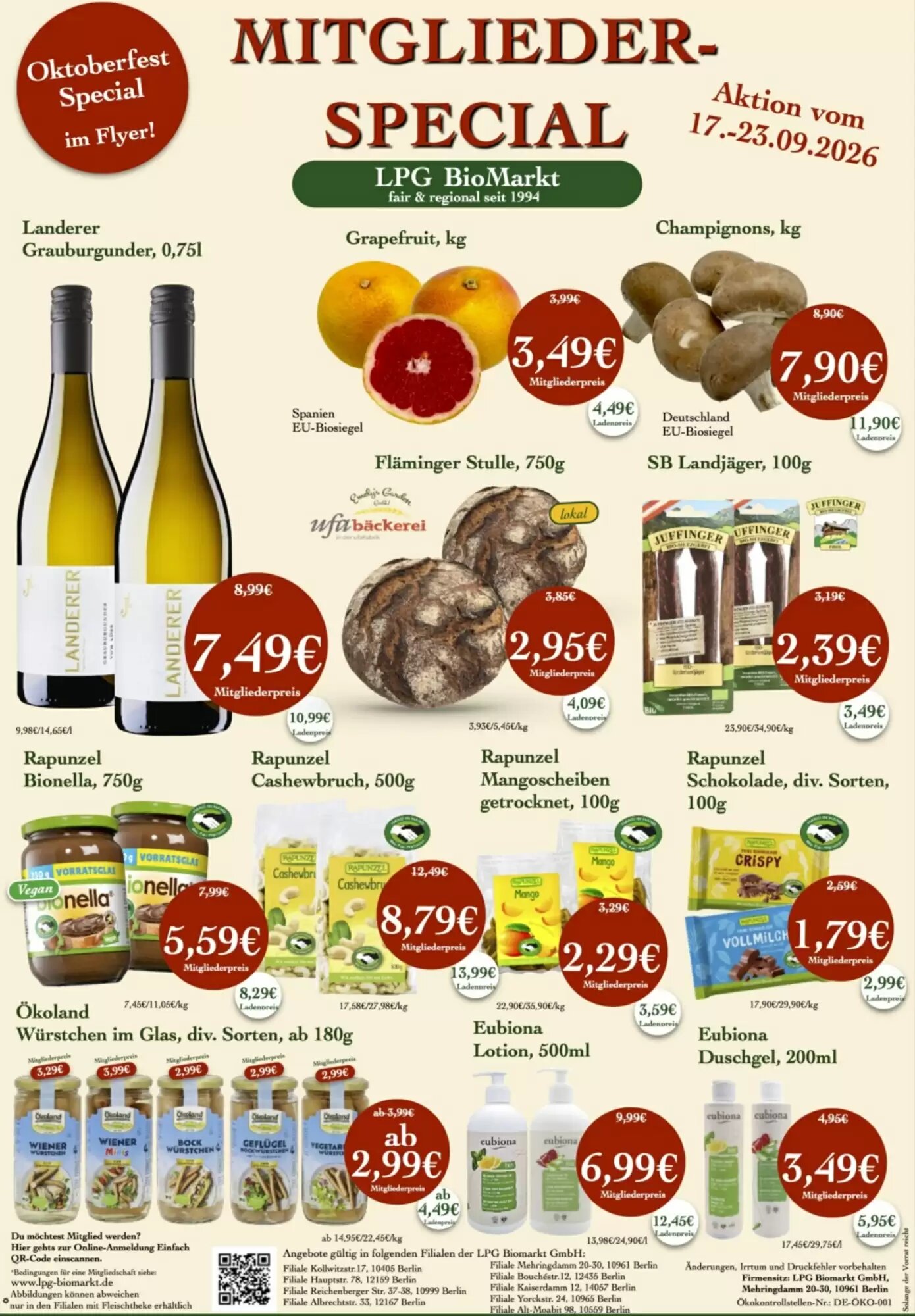 LPG Biomarkt Prospekt (ab 17.09.2026) zum Blättern - Seite 1