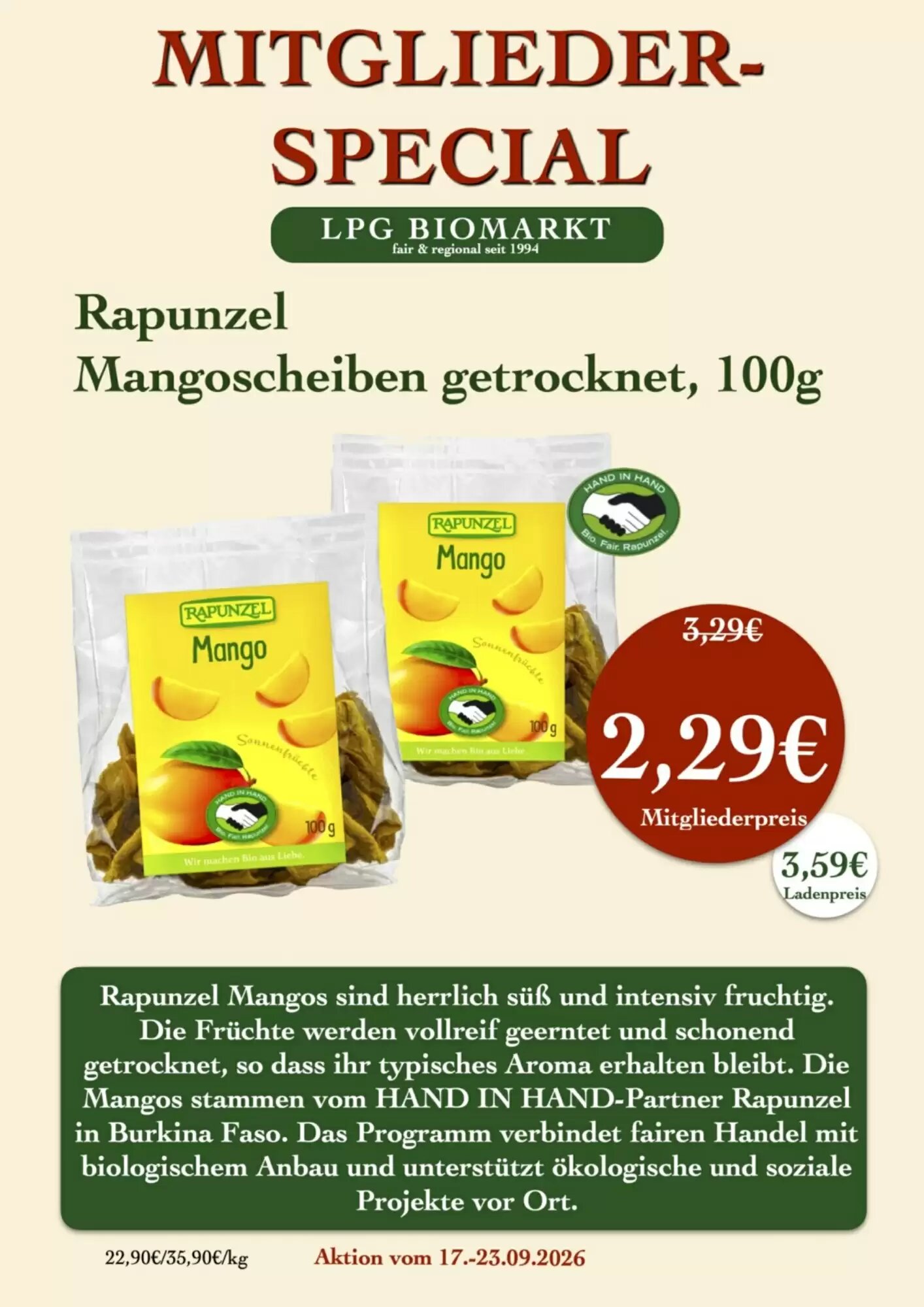 LPG Biomarkt Prospekt (ab 17.09.2026) zum Blättern - Seite 14