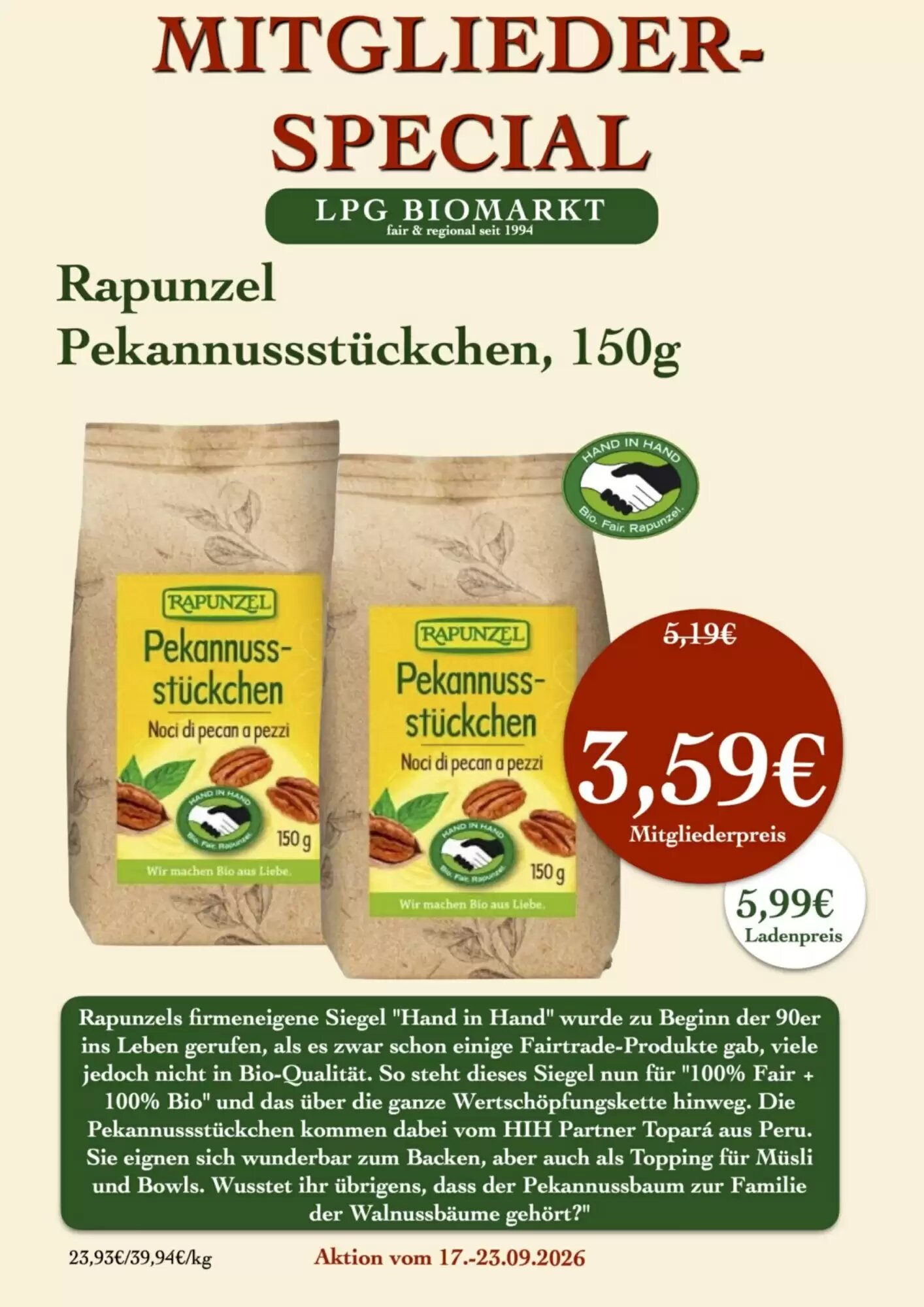 LPG Biomarkt Prospekt (ab 17.09.2026) zum Blättern - Seite 17