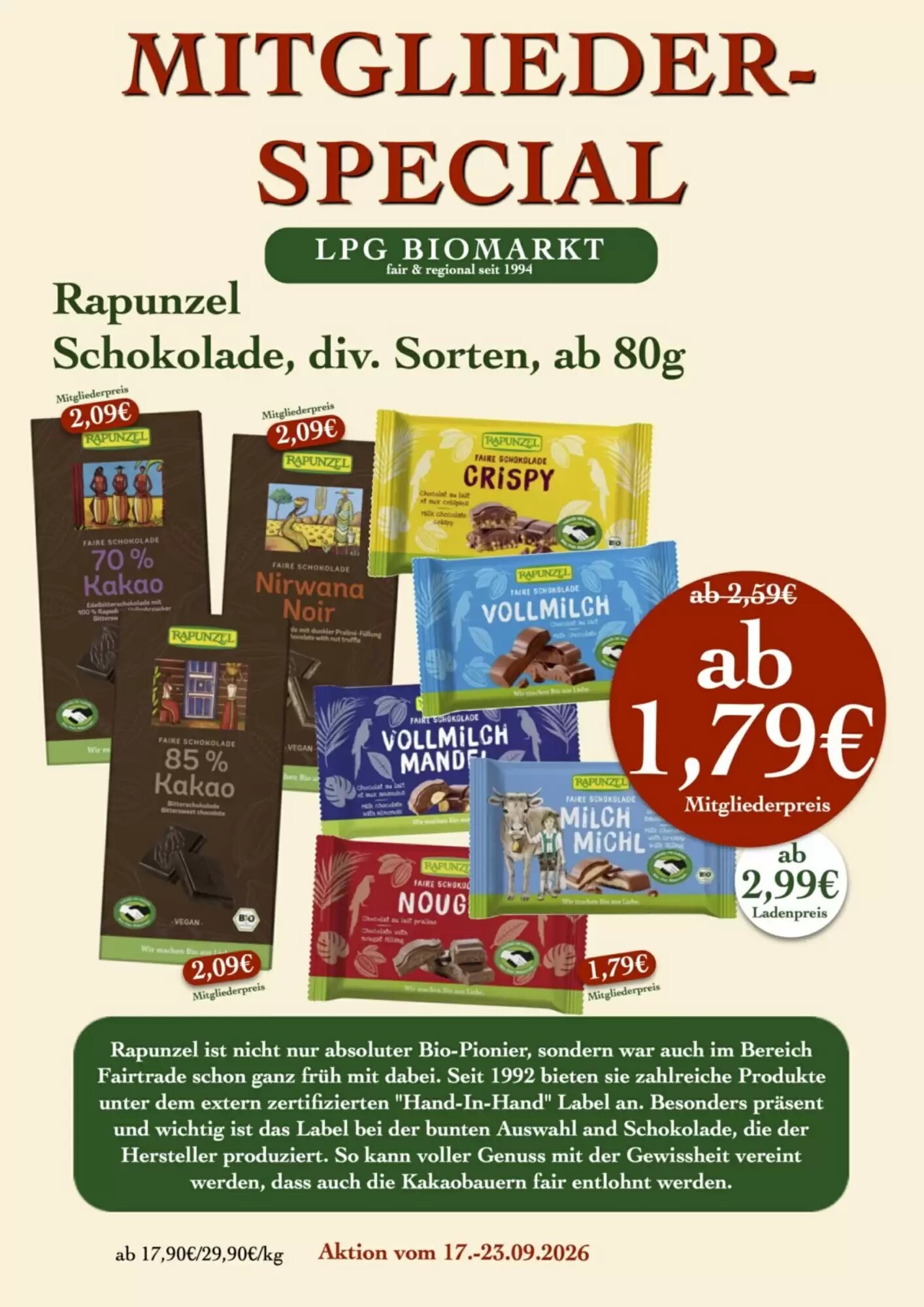 LPG Biomarkt Prospekt (ab 17.09.2026) zum Blättern - Seite 18
