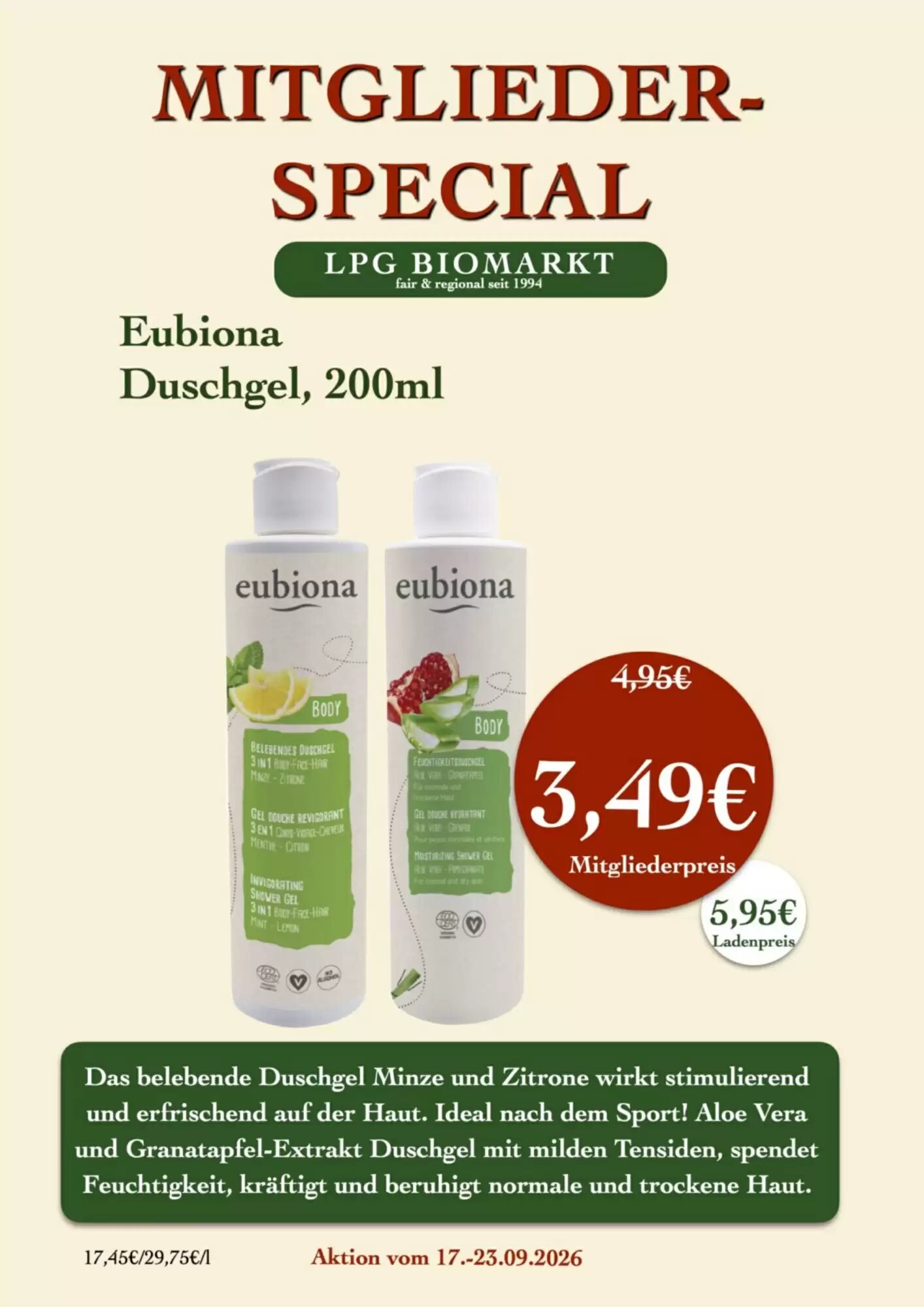 LPG Biomarkt Prospekt (ab 17.09.2026) zum Blättern - Seite 22