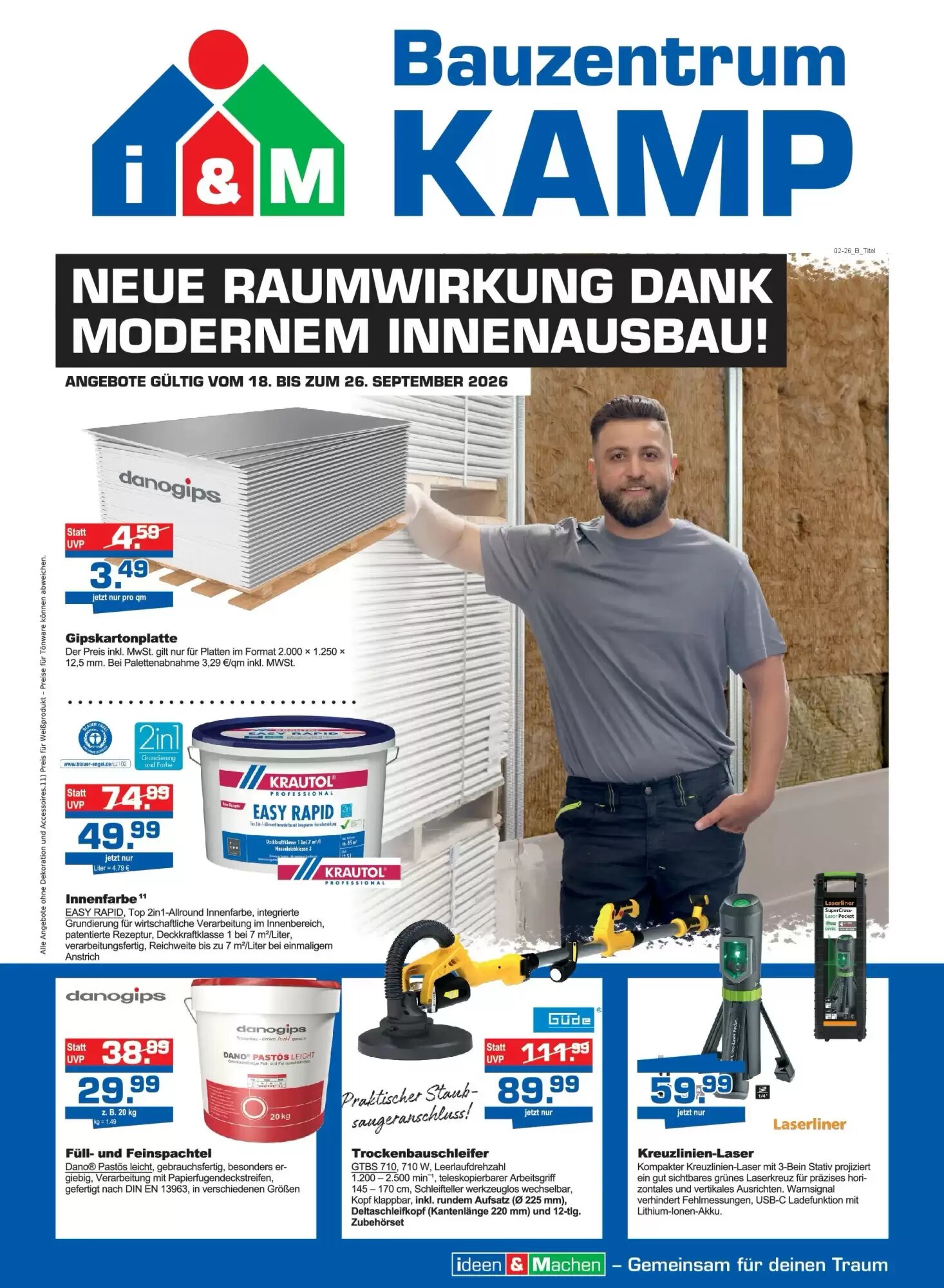 i&M Bauzentrum Prospekt (ab 17.09.2026) zum Blättern - Seite 1