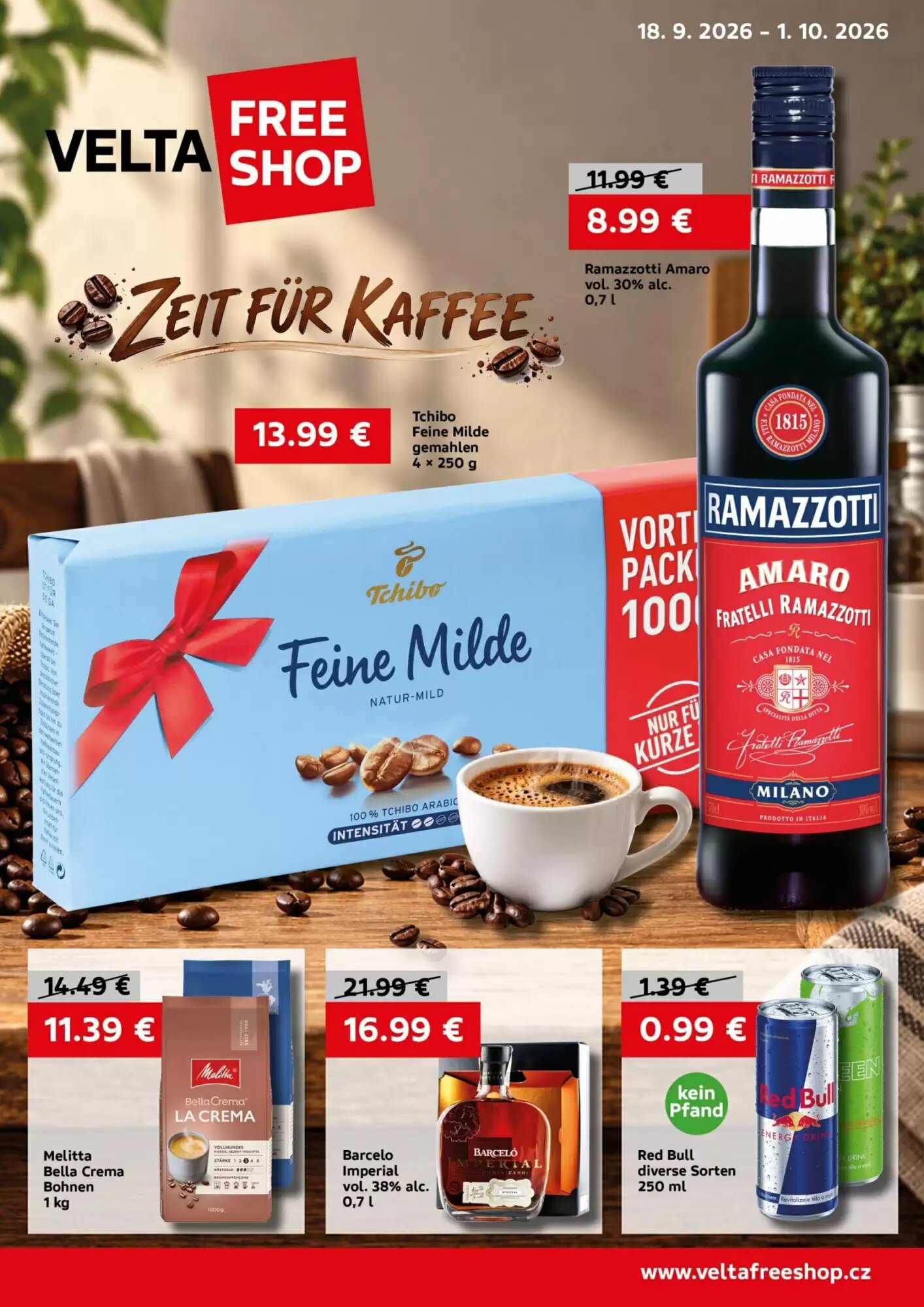 VELTA Free Shop Prospekt (ab 18.09.2026) zum Blättern - Seite 1