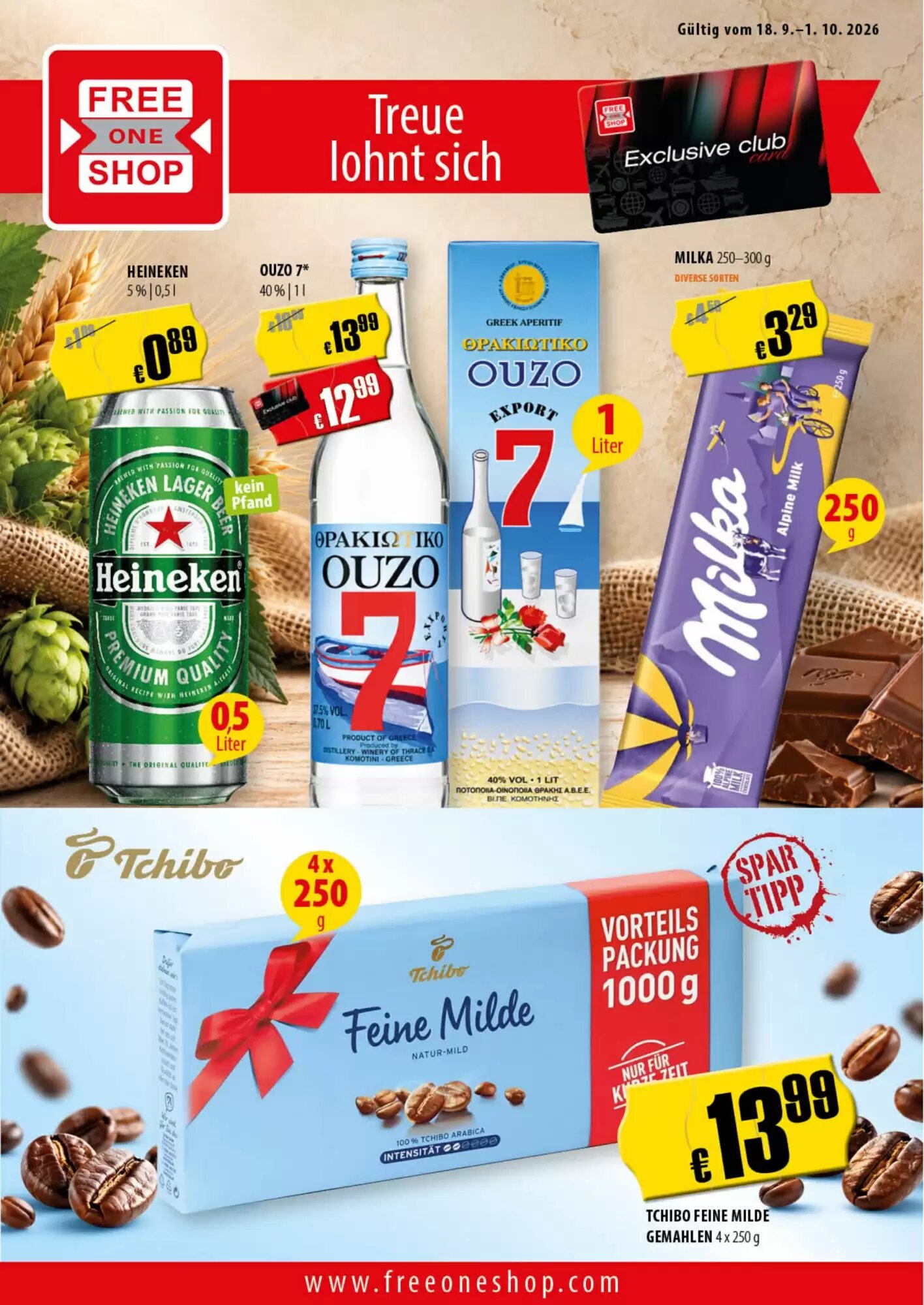FreeOneShop Prospekt (ab 18.09.2026) zum Blättern - Seite 1