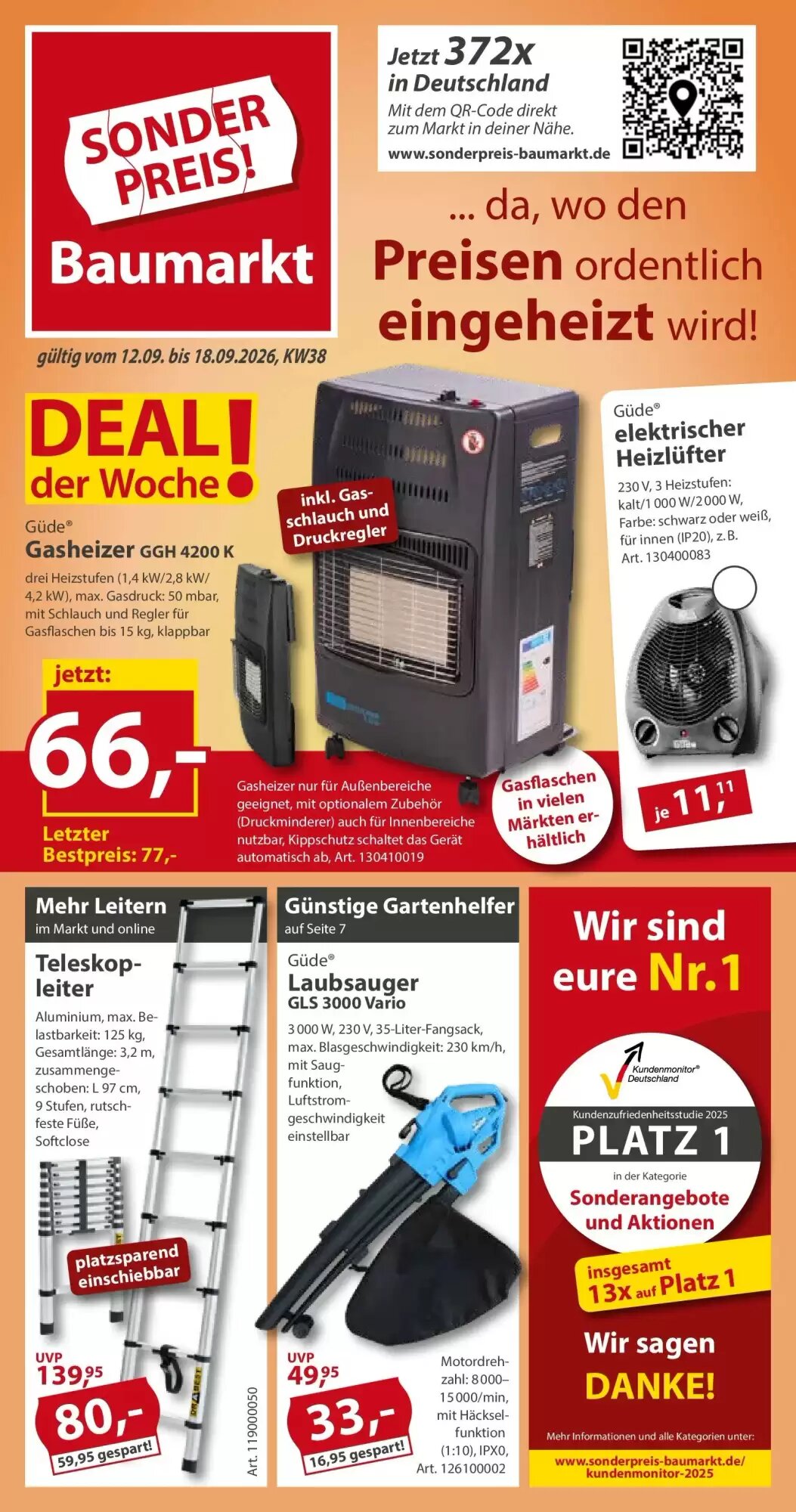 Sonderpreis Baumarkt Prospekt (ab 18.09.2026) zum Blättern - Seite 1