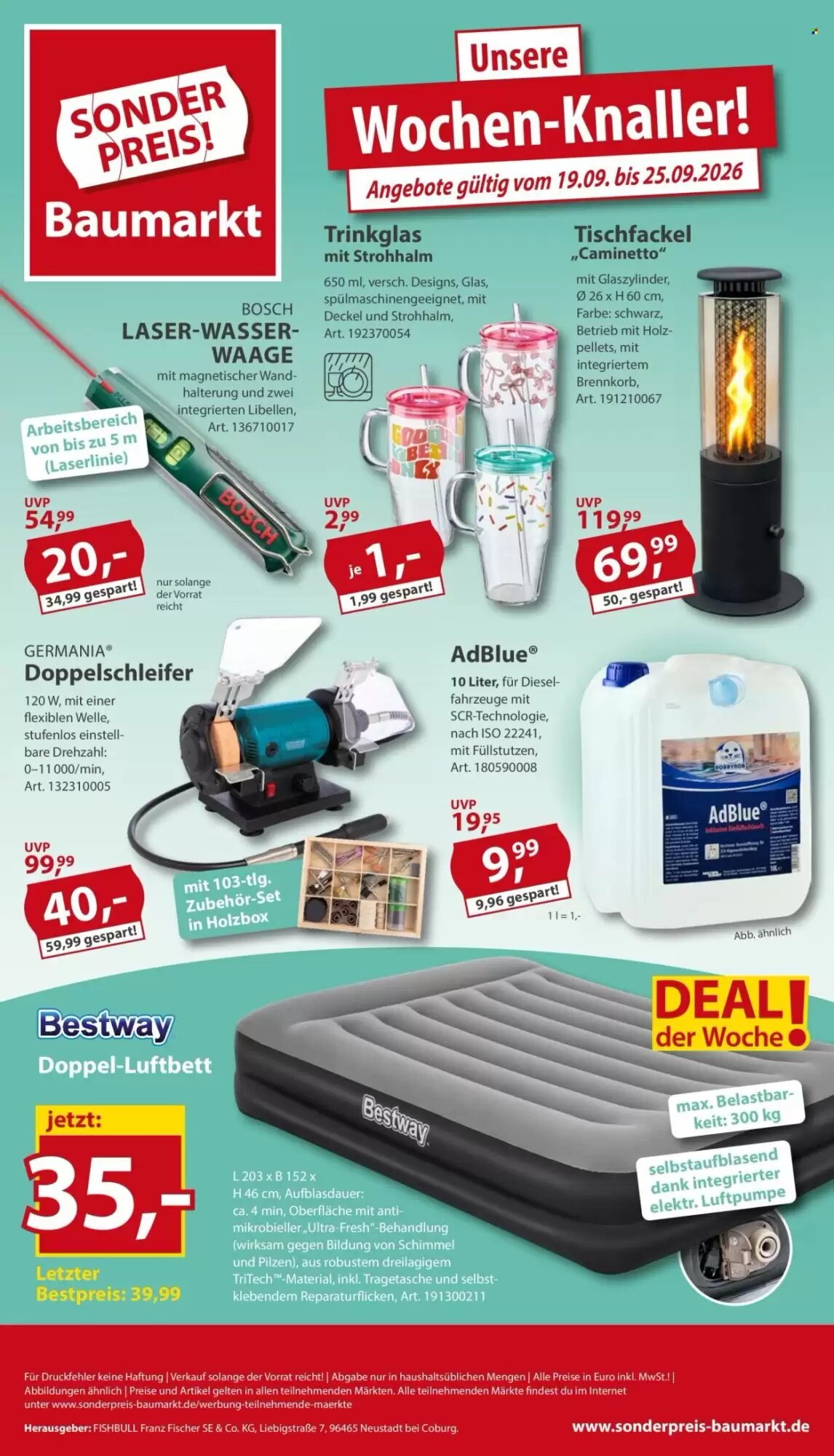 Sonderpreis Baumarkt Prospekt (ab 19.09.2026) zum Blättern - Seite 1